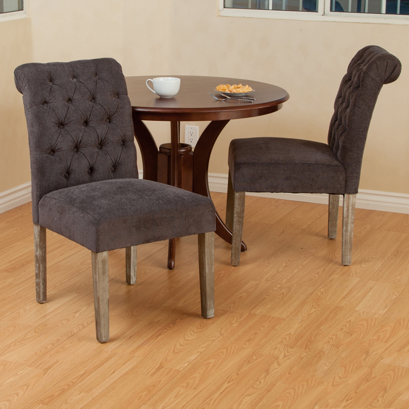 Best Selling Home Decor Set of 2 Dinah Grey Side Chairs in the Dining Chairs department at Lowes.com
