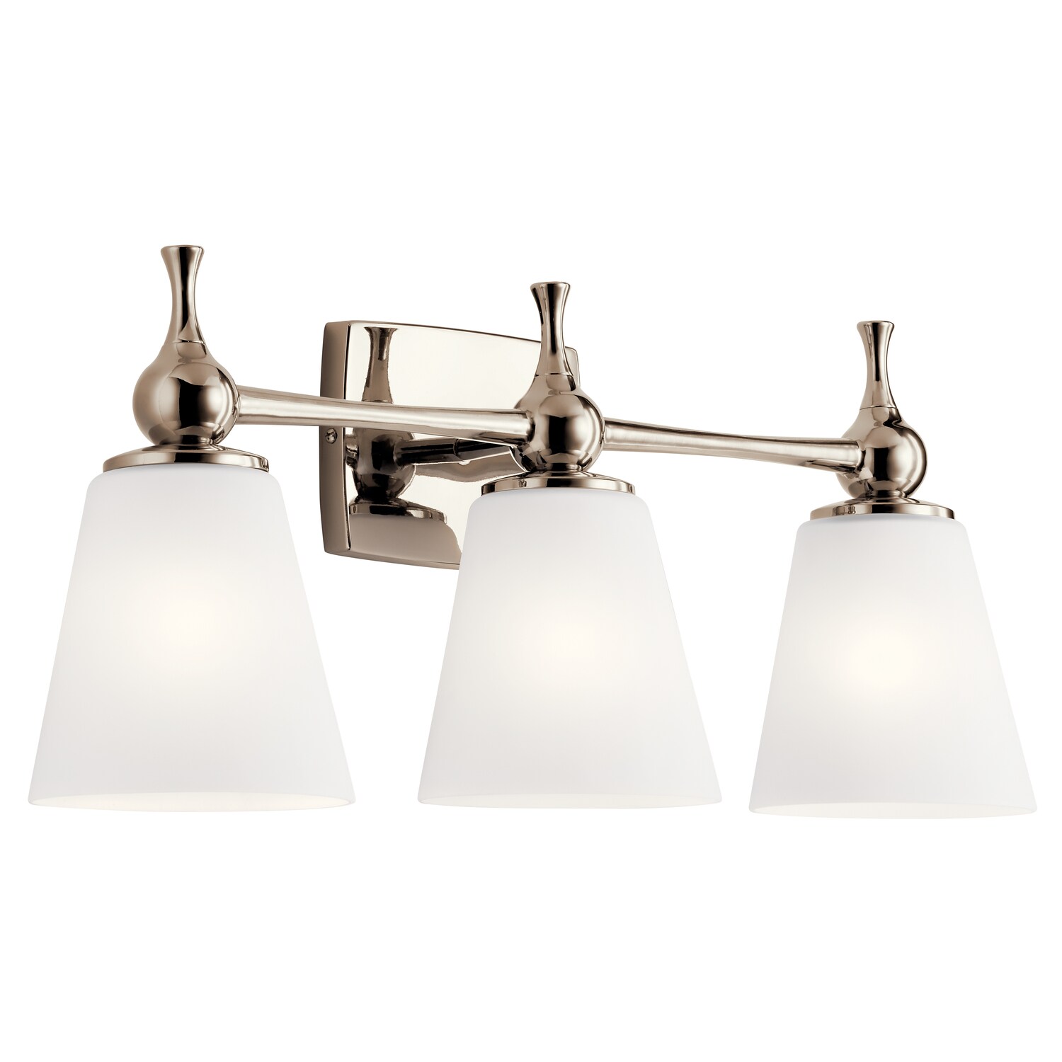 Kichler 55092PN Cosabella 8.5-in 3 -Light Polished Nickel Modern/contemporary Vanity light