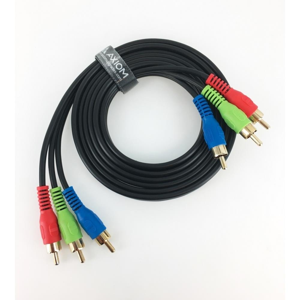 Axiom SYBA144318  3RCACVMM06-AX 6 ft. 3-RCA Component Video Cable