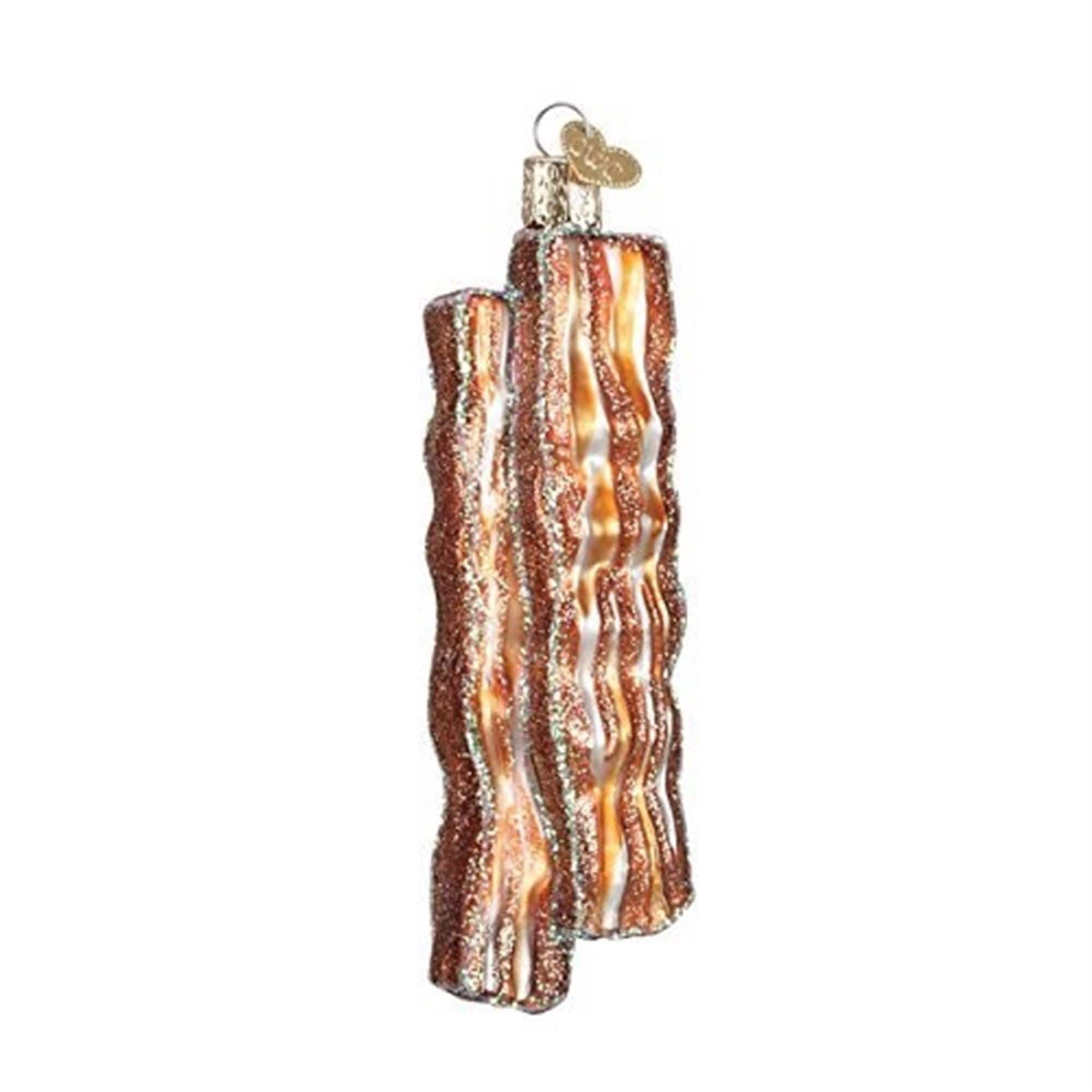 Old World Christmas 729343322081 Blown Glass Ornament for Christmas Tree - Bacon