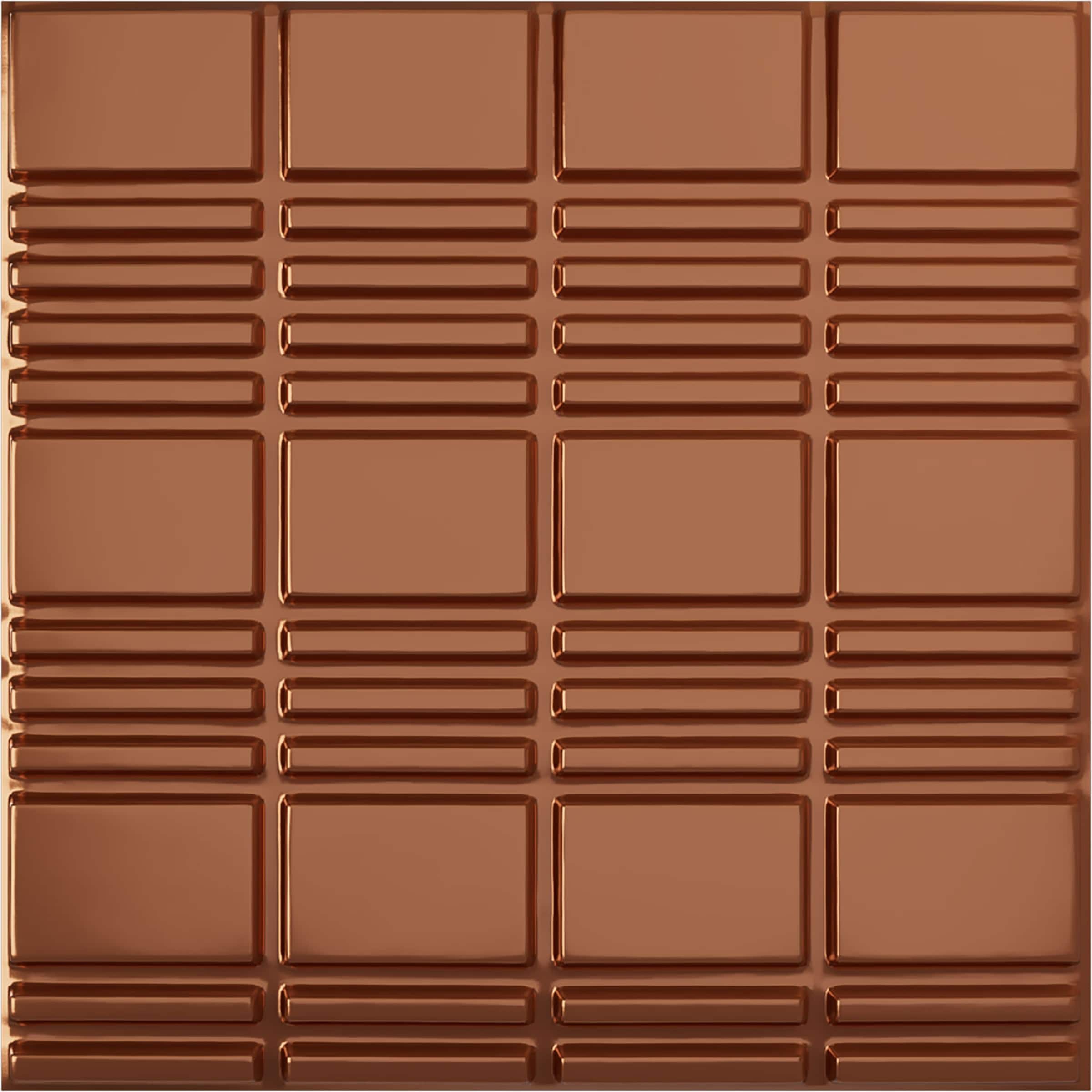 Ekena Millwork WP20X20SDBCO-CASE-12 19-5/8-in x 19-5/8-in Embossed Paintable/Stainable Copper PVC Wall Panel ( 12 -Pack, Covers 32.04-sq ft )