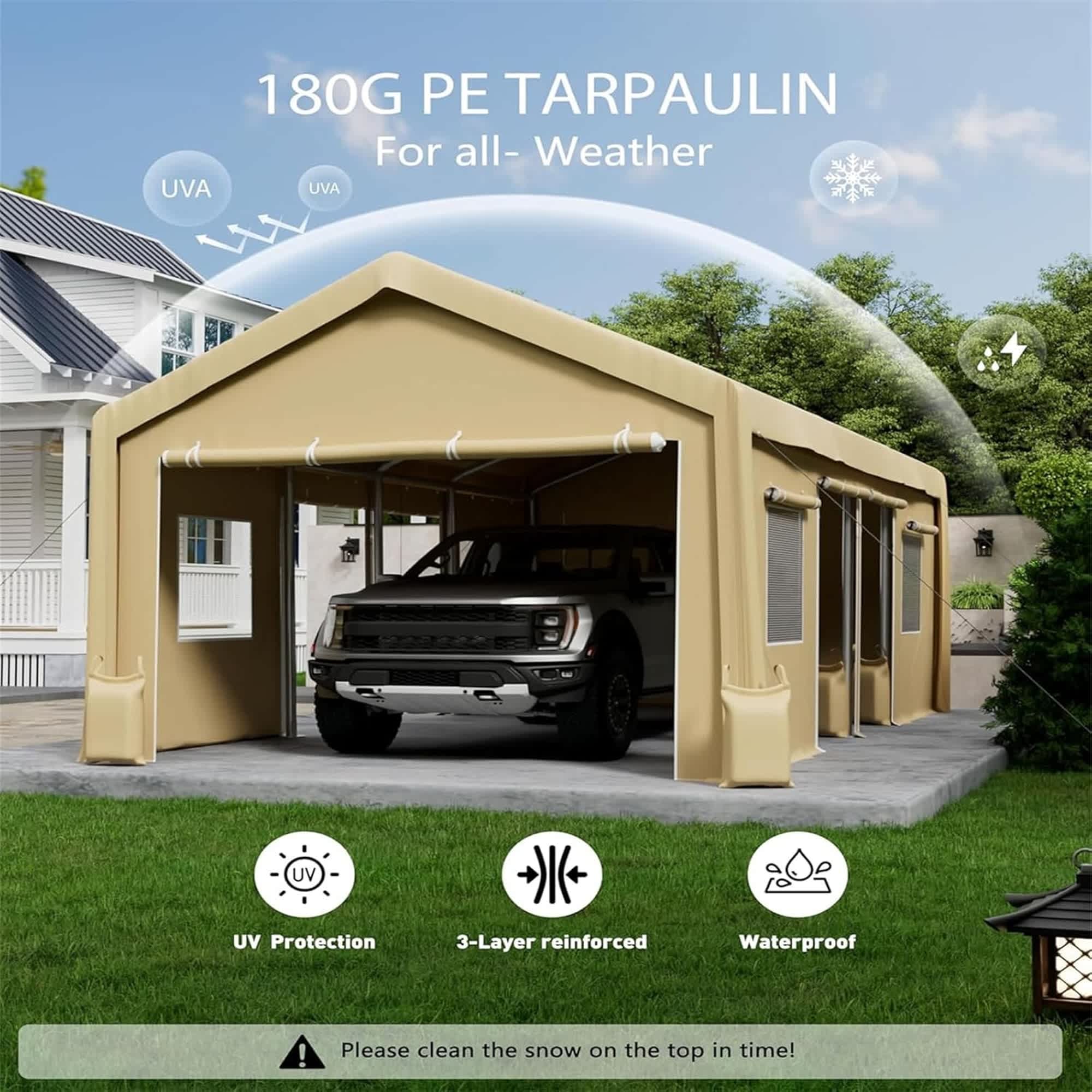 Qeetex LSHQQPAU-0JYZYZJA Carport-Covers - View #5