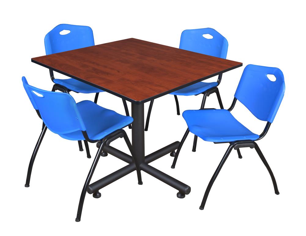 Regency TKB4848CH47BE Breakroom Red 4-Person Training Table (48-in W x 29-in H)