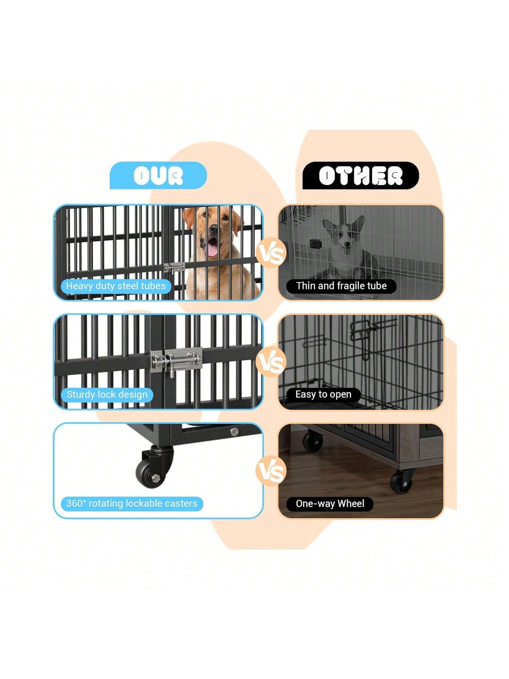 WhizMax GGL-PHO-34XGUVX8 Pet-Crates-Carriers - View #9