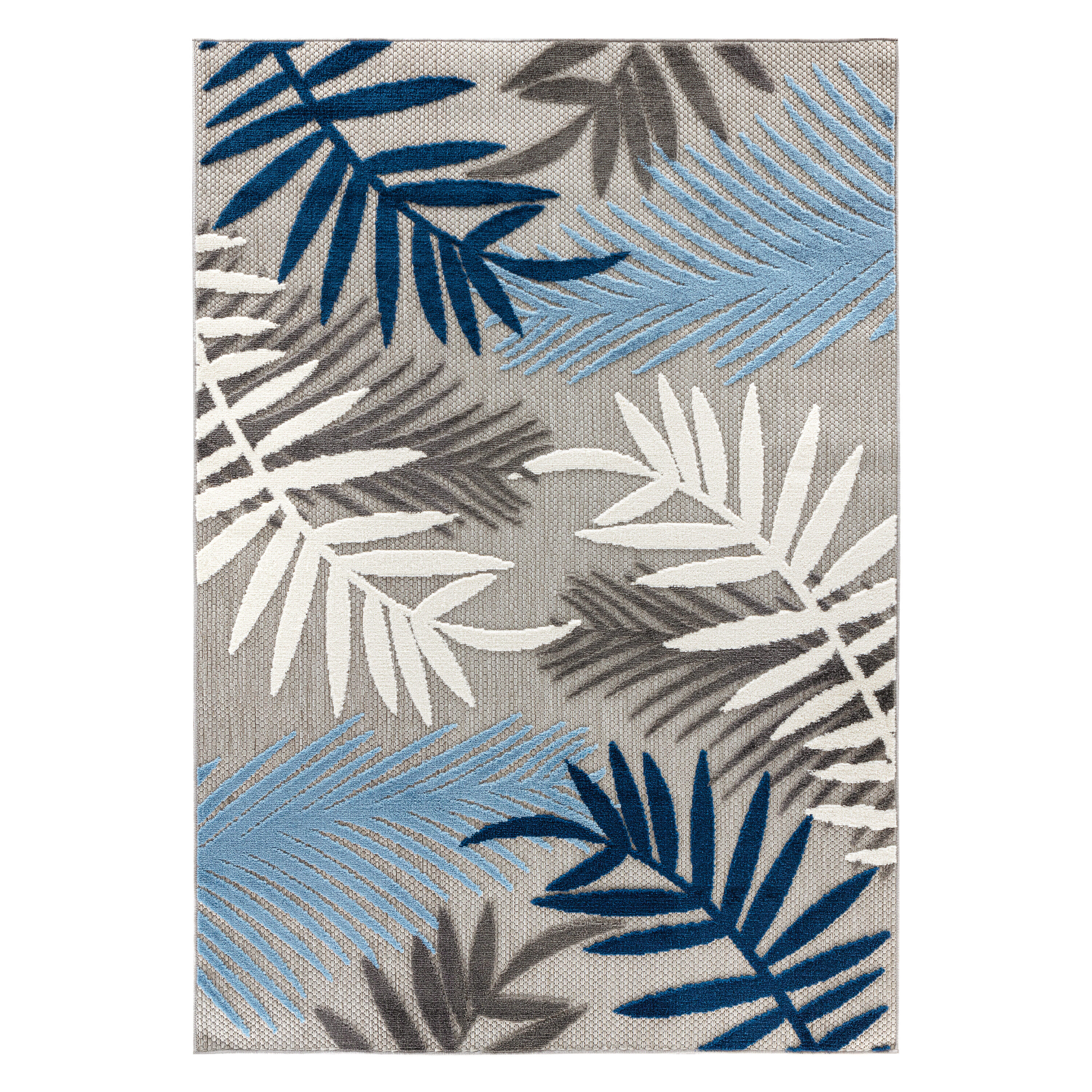 Bahama Palm Frond Floral Multi 5 ft. x 7 ft. Indoor/Outdoor Area Rug