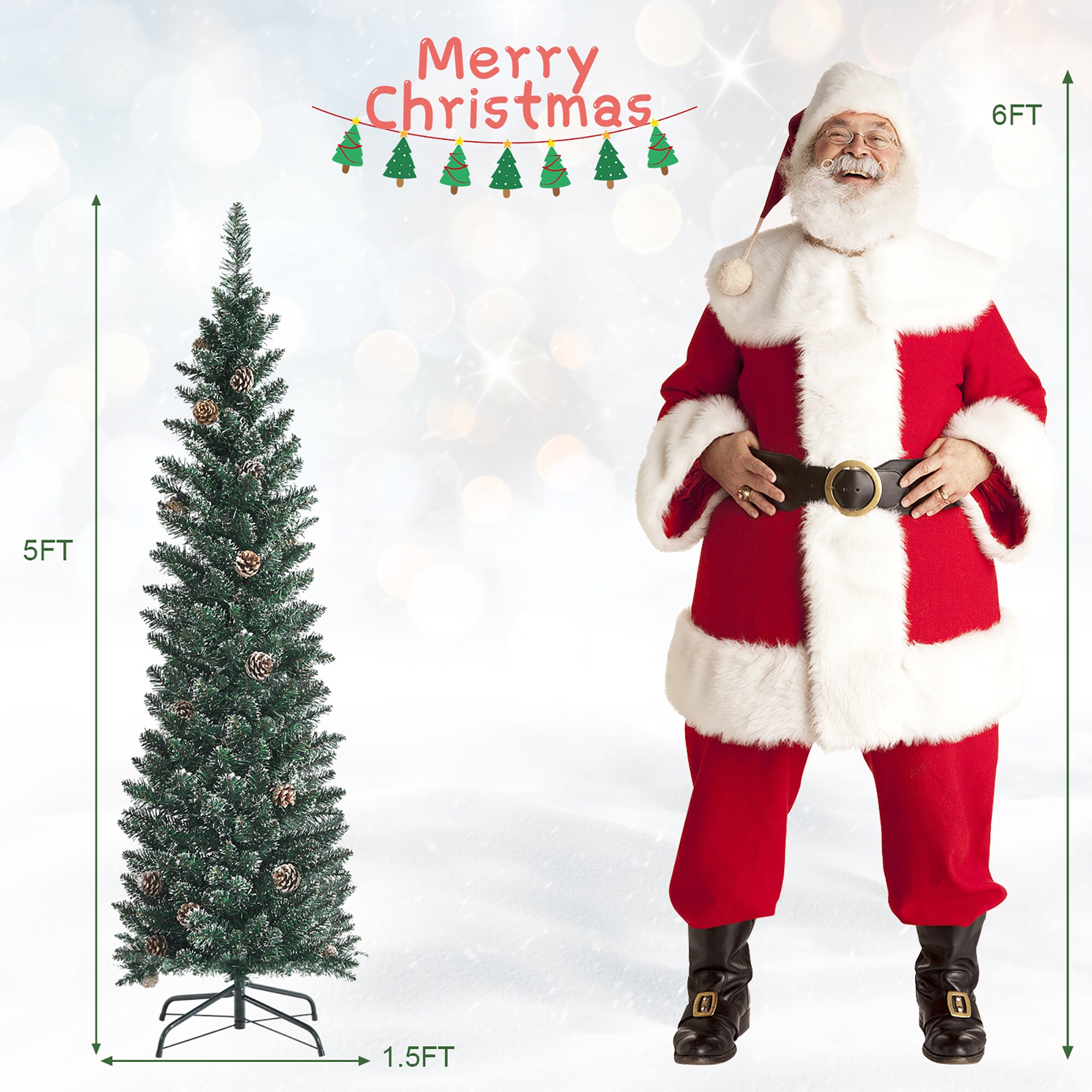 Costway CM23632 Artificial-Christmas-Trees - View #8