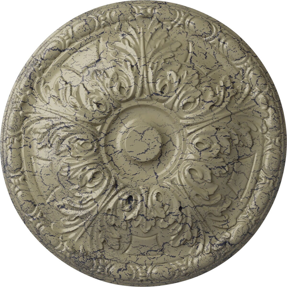 Ekena Millwork CM16GACSC Granada 15.75-in W x 15.75-in L Painted Castle Stone Crackle Polyurethane Whole Ceiling Medallion