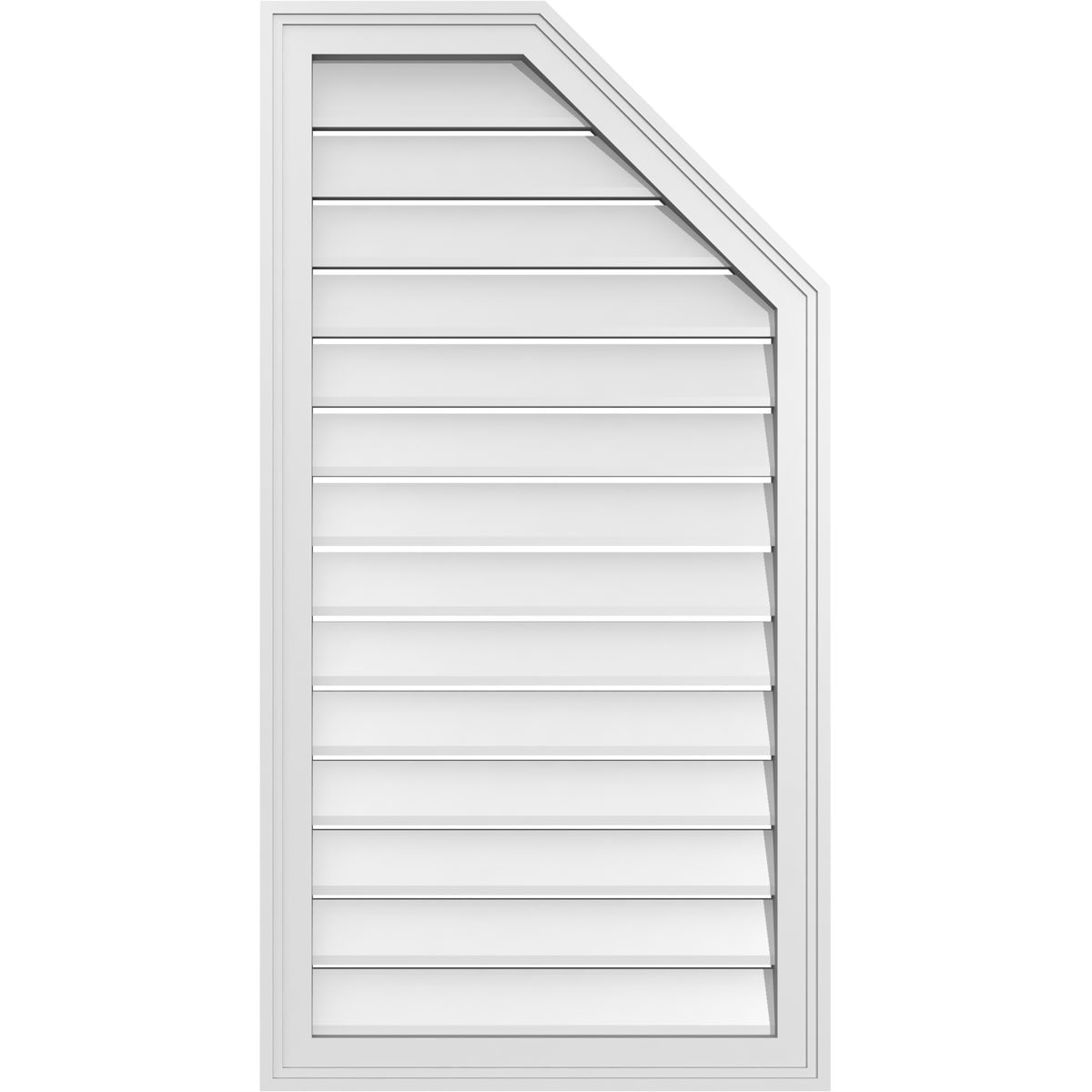 Ekena Millwork GVPOR22X4202SF 22-Inches x 42-Inches Off-white Octagon PVC Gable Louver Vent