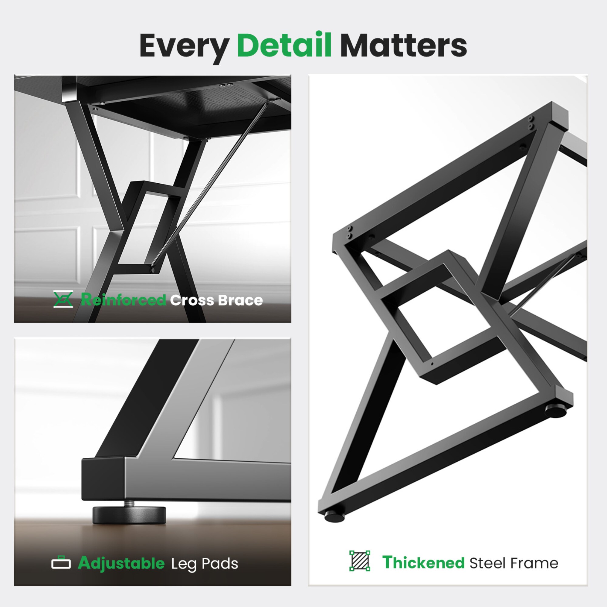 Wooakway ED01-63BK desks - View #5