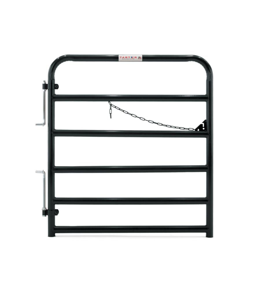 Tarter 2BLG4 4-ft H x 4-ft W Black powder over e-coat Steel Farm Corral Fence gate