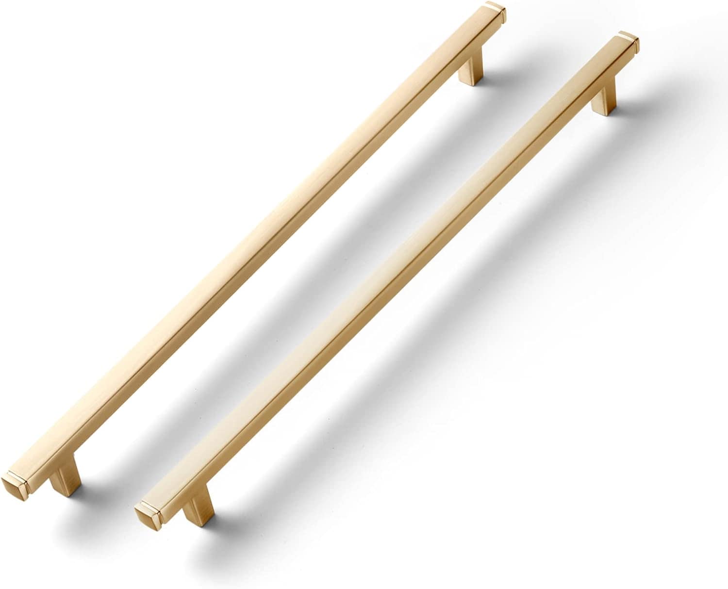 Miaokesen 1814TLS-256 10-1/16-in , 256mm Center to Center Light Brushed Brass Rectangular Bar 6 -Pack