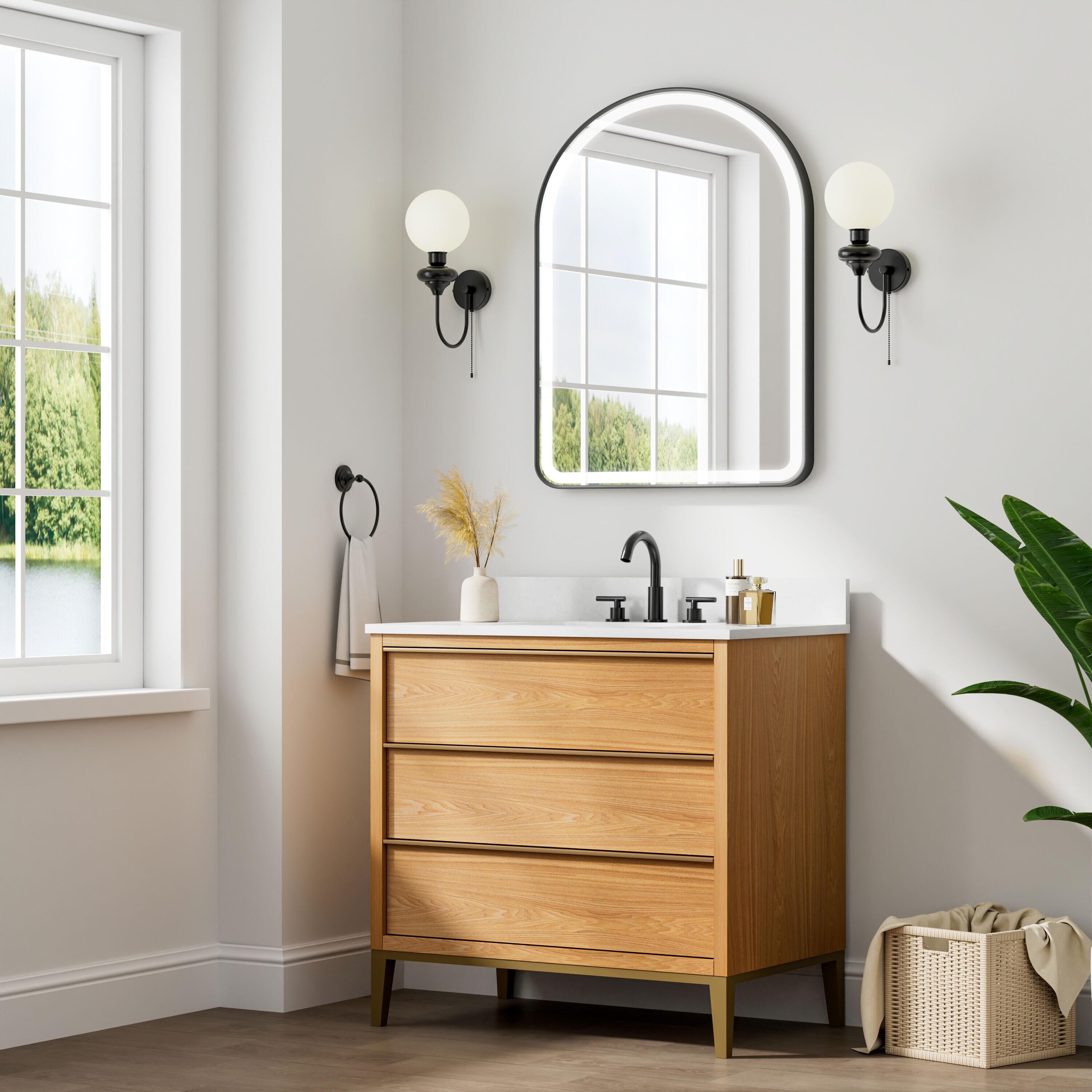 CALVON RC9-2836WT Framed-Bath-Mirrors - View #3