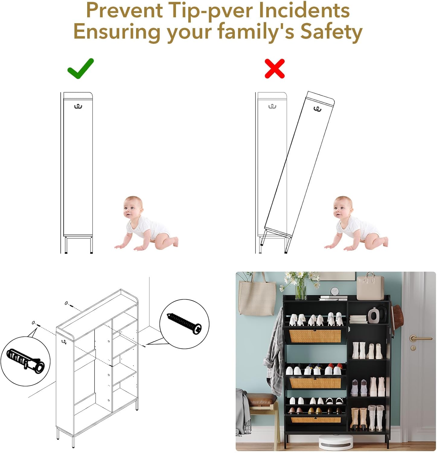 Qeetex LHF-DYQ-PHO-150WLVF9 Shoe-Racks - View #7