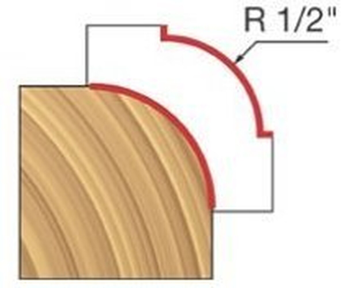 Freud 1/2-in Radius Quadra Cut Round-Over Bit 1/2-in Shank 34-126 in ...