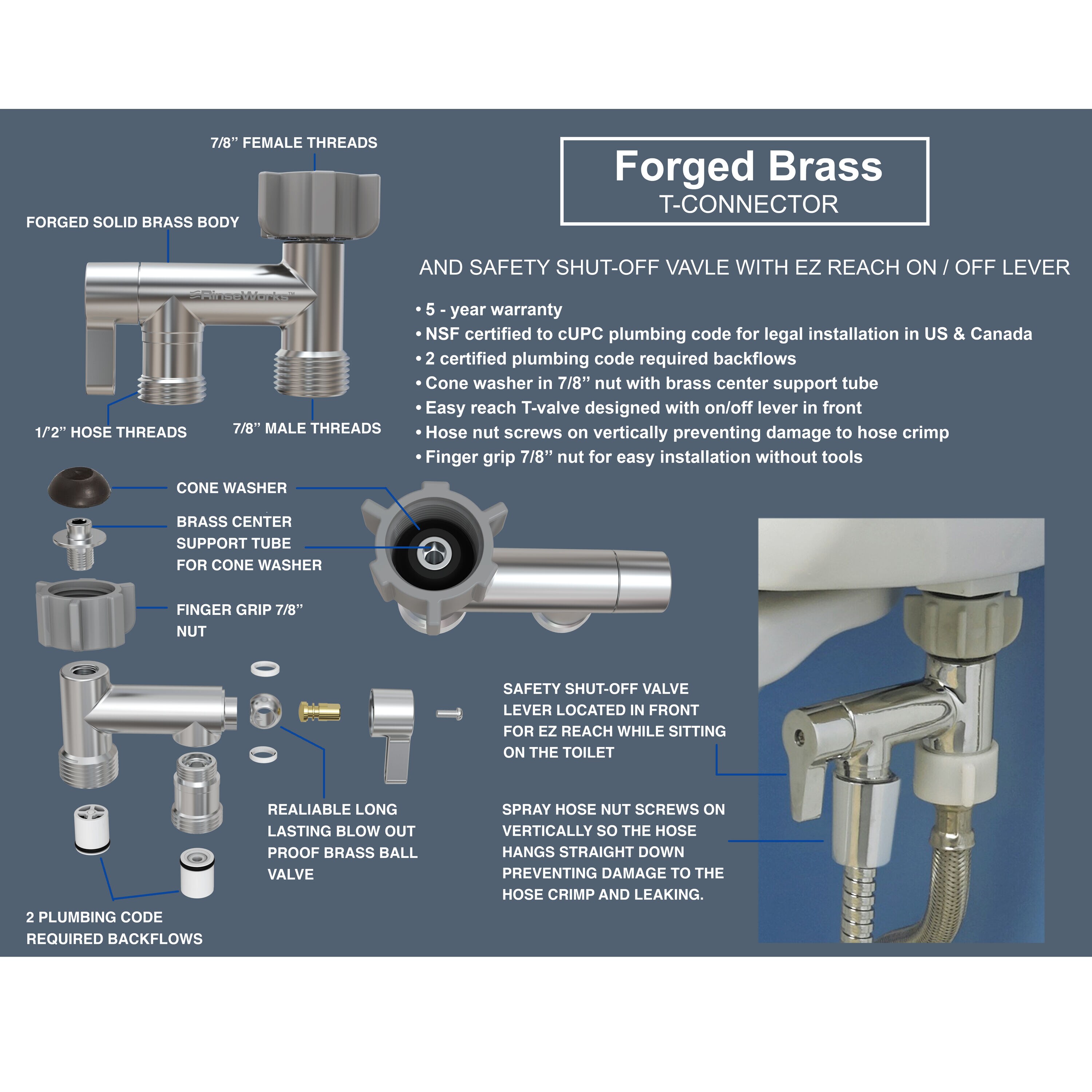 Aquaus ABT-360 BRASS Handheld-Bidets - View #5