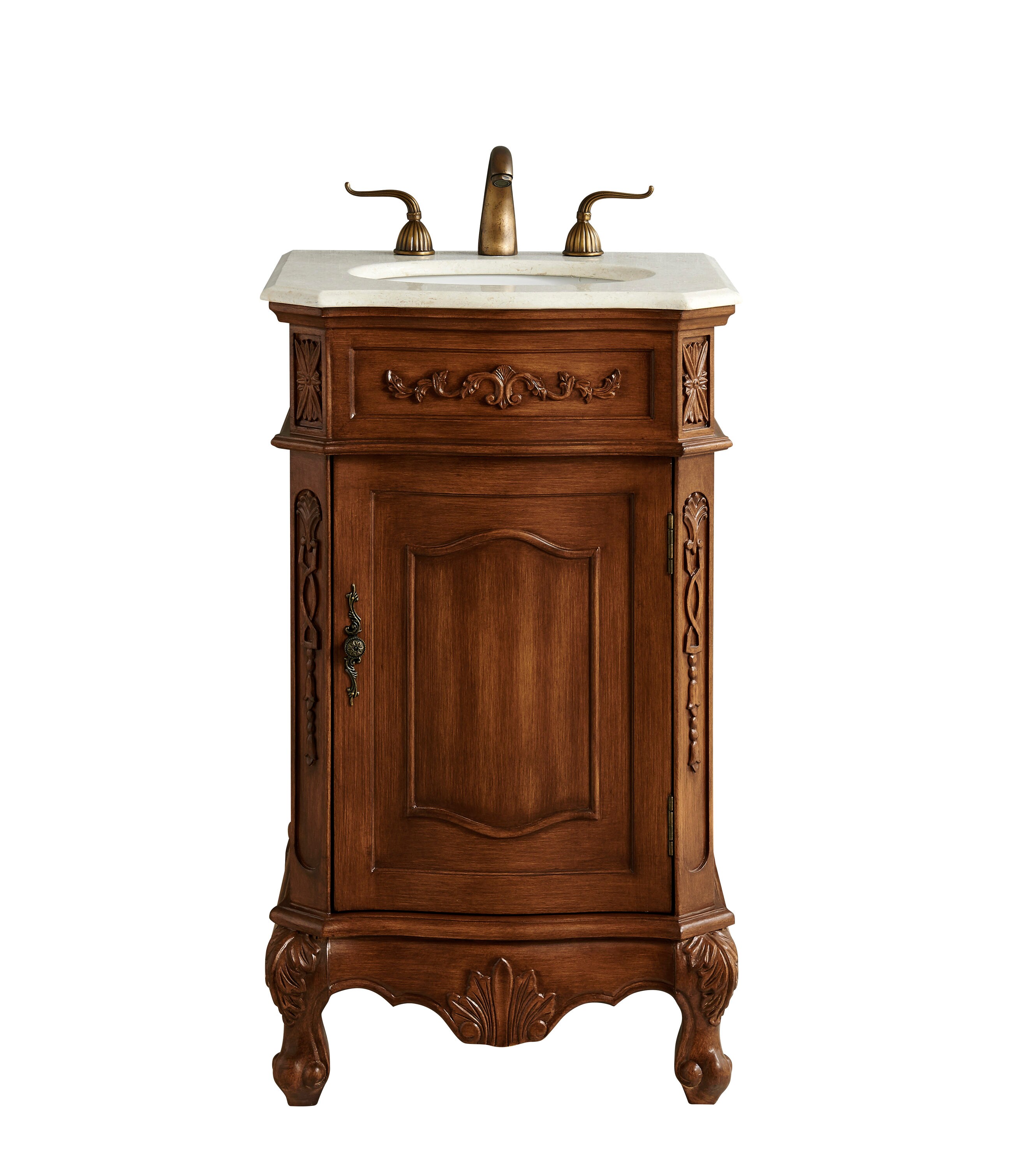 24 inch Adelina Corner Antique Bathroom Vanity White Wood Finish , listavanities