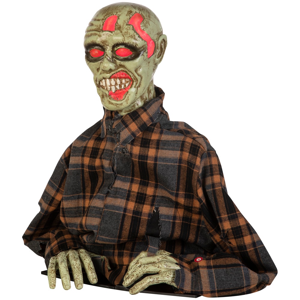 Haunted Living 9-ft Lighted Animatronic Ground Breaking Zombie in