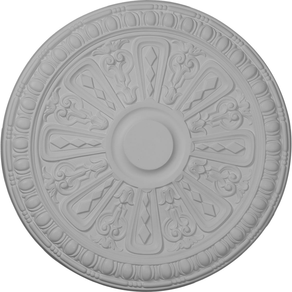 Ekena Millwork CM18RA2 Raymond 18-in W x 18-in L Architectural Polyurethane Whole Ceiling Medallion