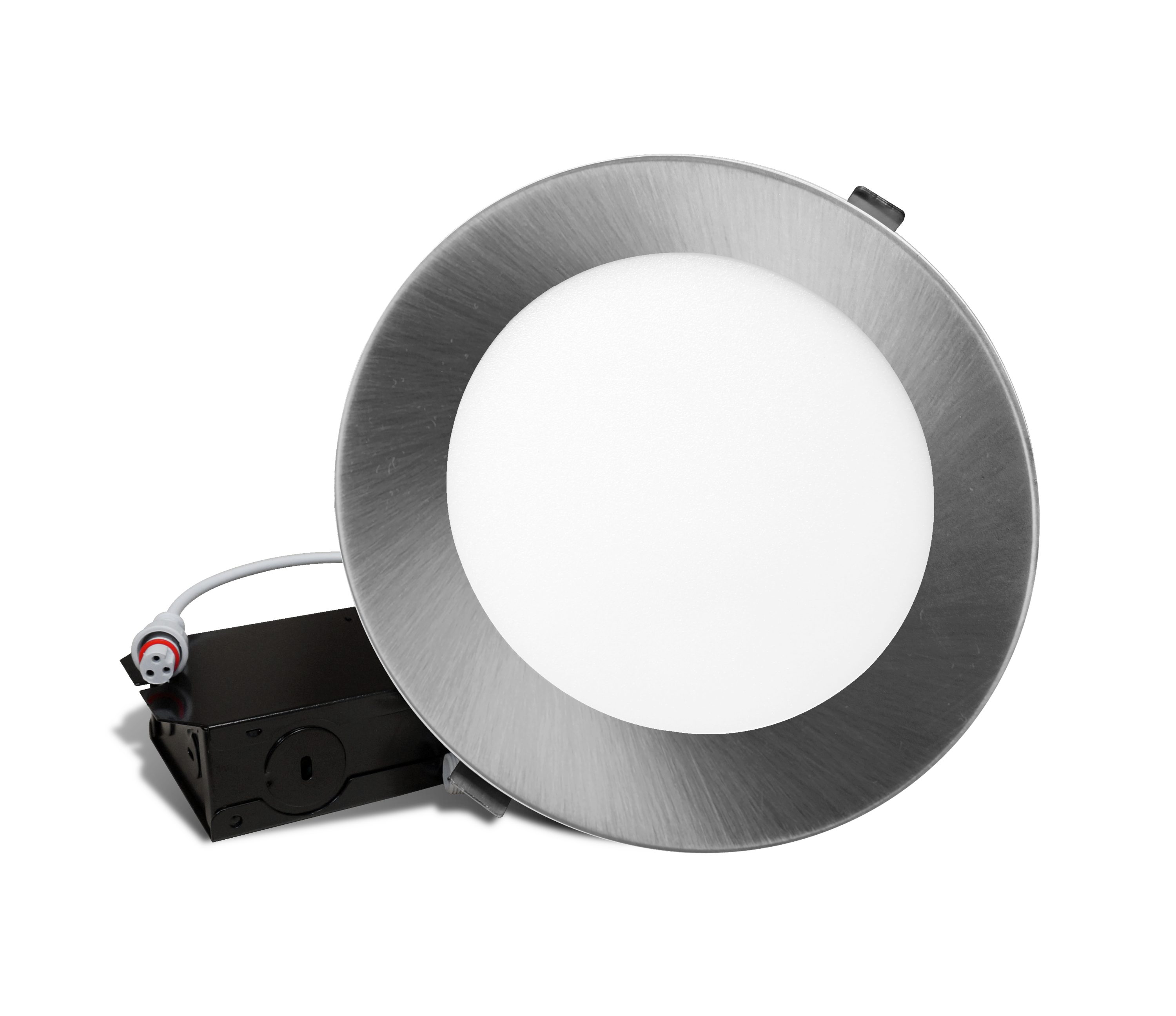 Nicor Lighting DLE63120SRDNK DLE Select Nickel 850-Lumen Switchable Round Dimmable LED Canless Recessed Downlight