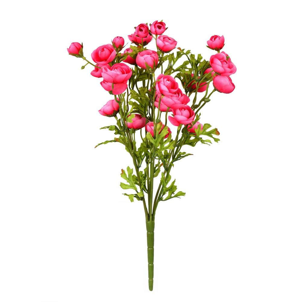 Vickerman FQ190279 18-in Pink Indoor Ranunculus Artificial Flower