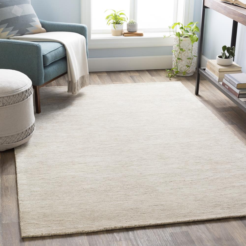 Surya Strada 8 X 10 (ft) Wool Khaki Indoor Solid Area Rug in the Rugs ...