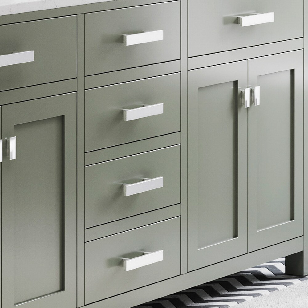Madison 72" Glacial Green Double Sink Vanity with Marble Top