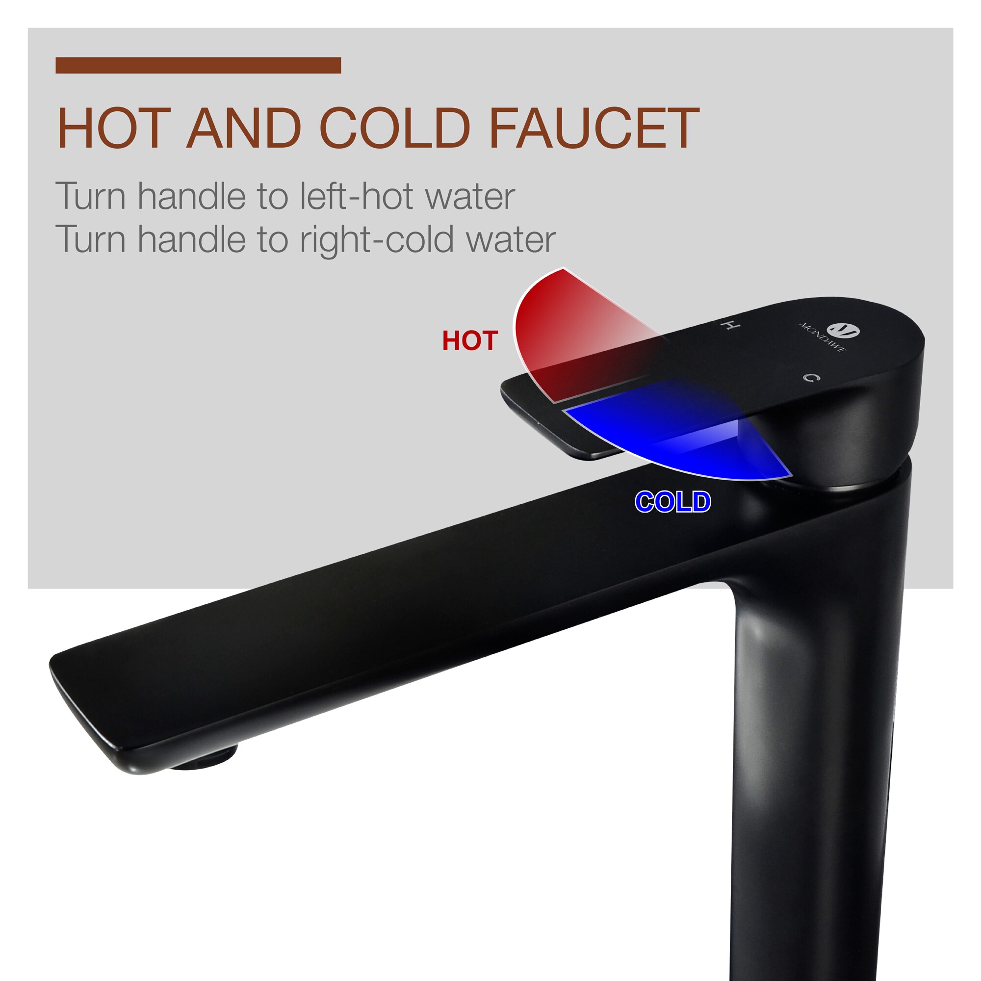 Mondawe MD2621B Lavatory-Faucets - View #3