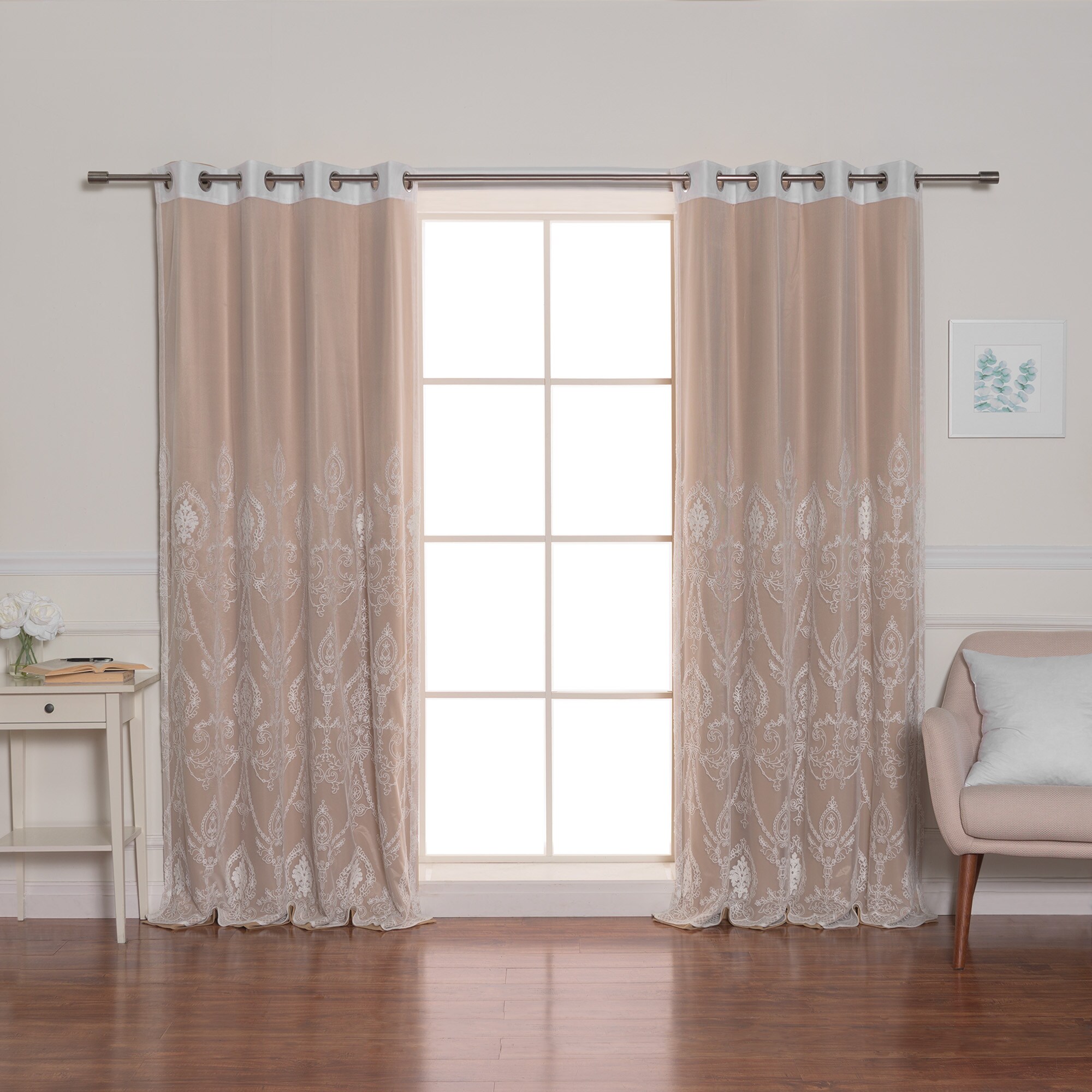Best Home Fashion MM-TRELLIS-96-WHEAT curtains - View #6