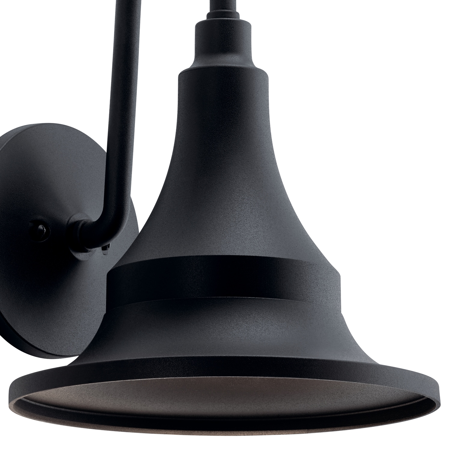 Hampshire Textured Black Bell-Shaped Outdoor Wall Light