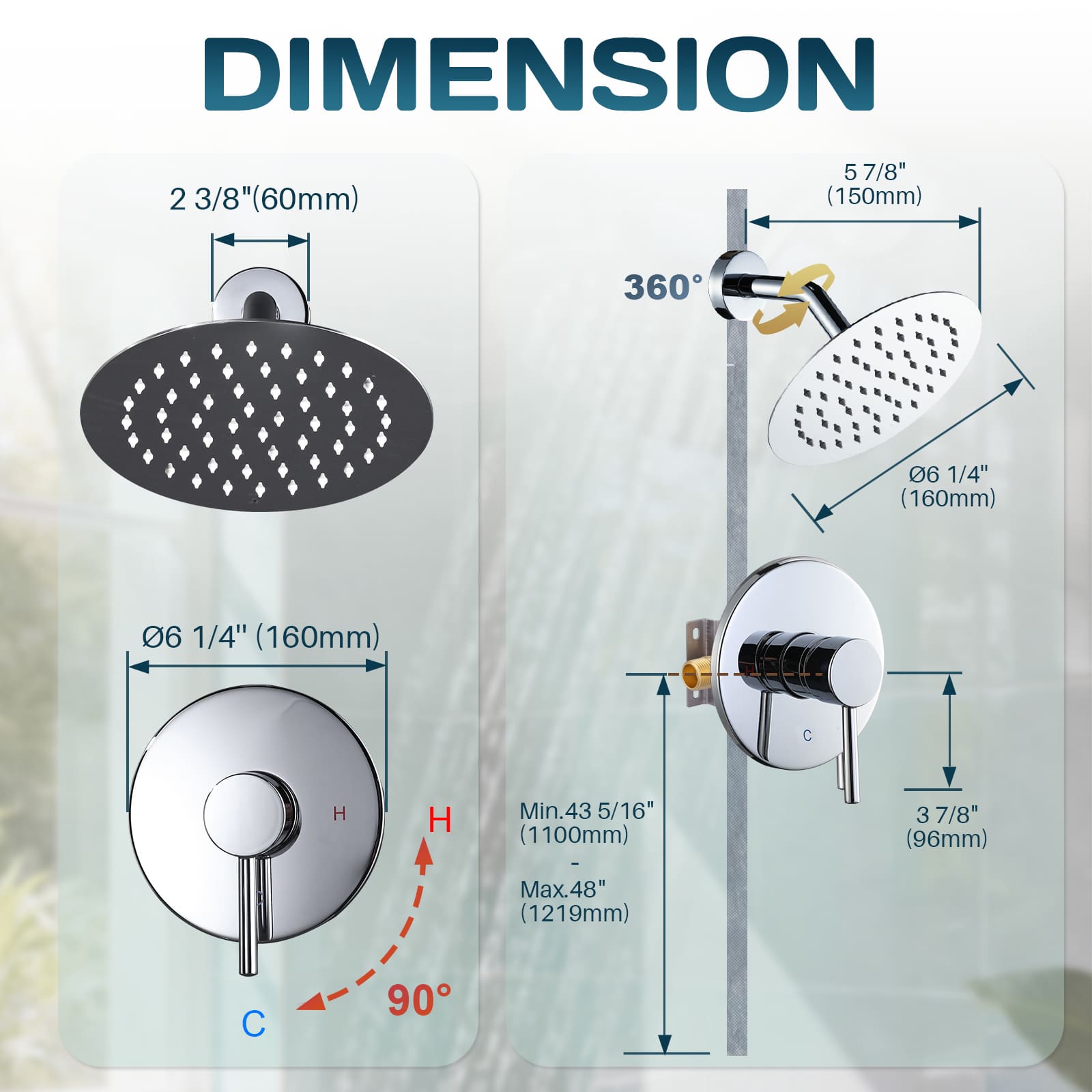 ARCORA AR9105600C Tub-Shower-Faucets - View #5