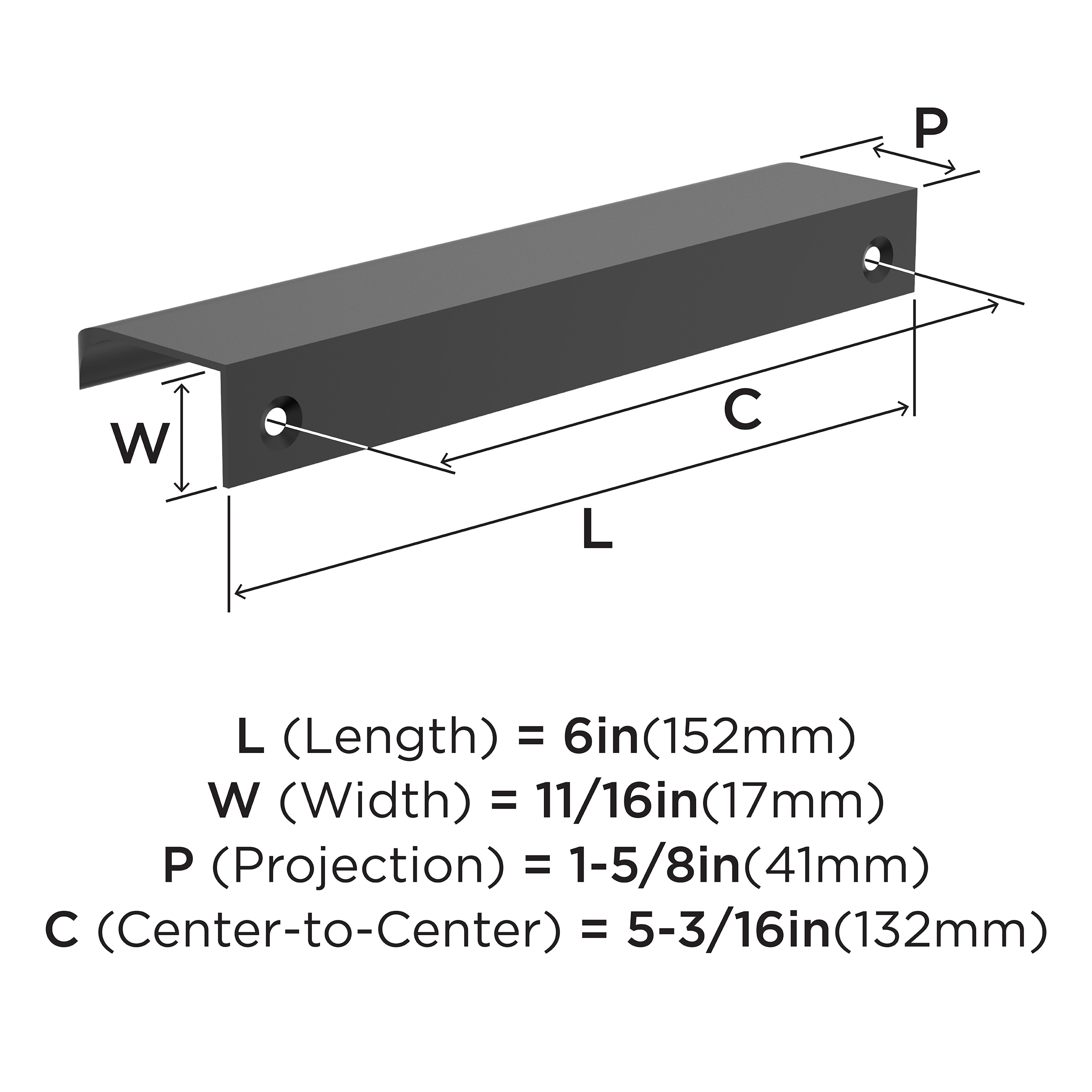 Amerock 10VMP37204MB Cabinet-Pulls - View #4