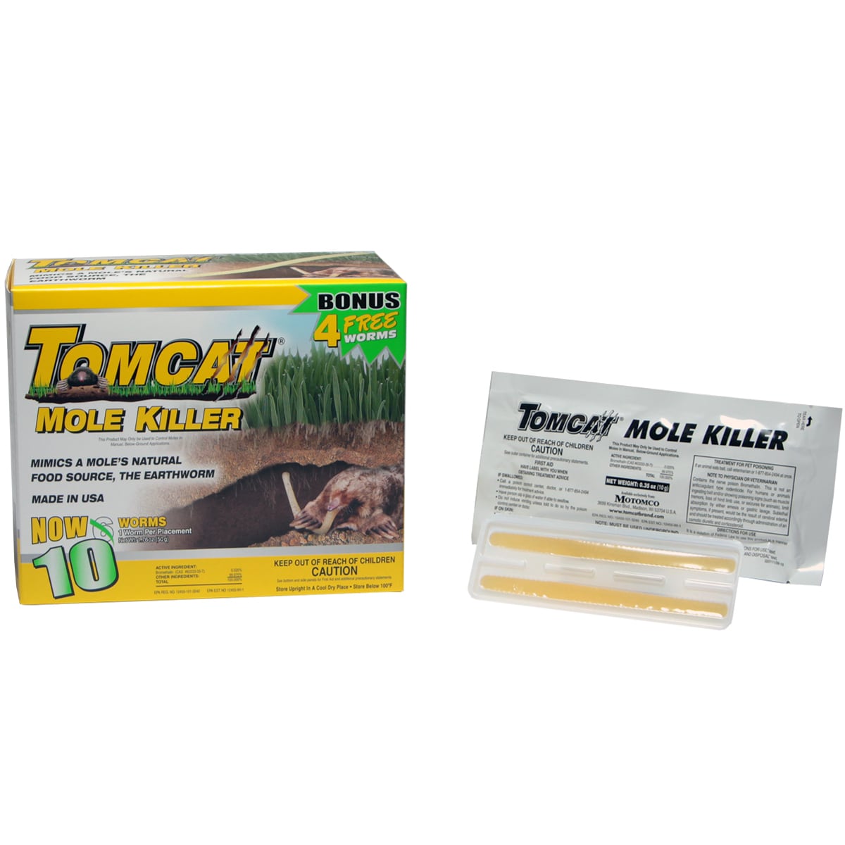 Tomcat Mole Killer - 10pc Worm Formula Pack (BL34300