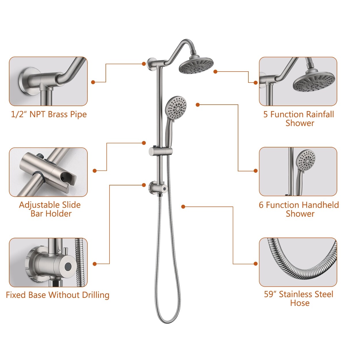 Loheer W121956007 Showerhead-Bar-Panels - View #6