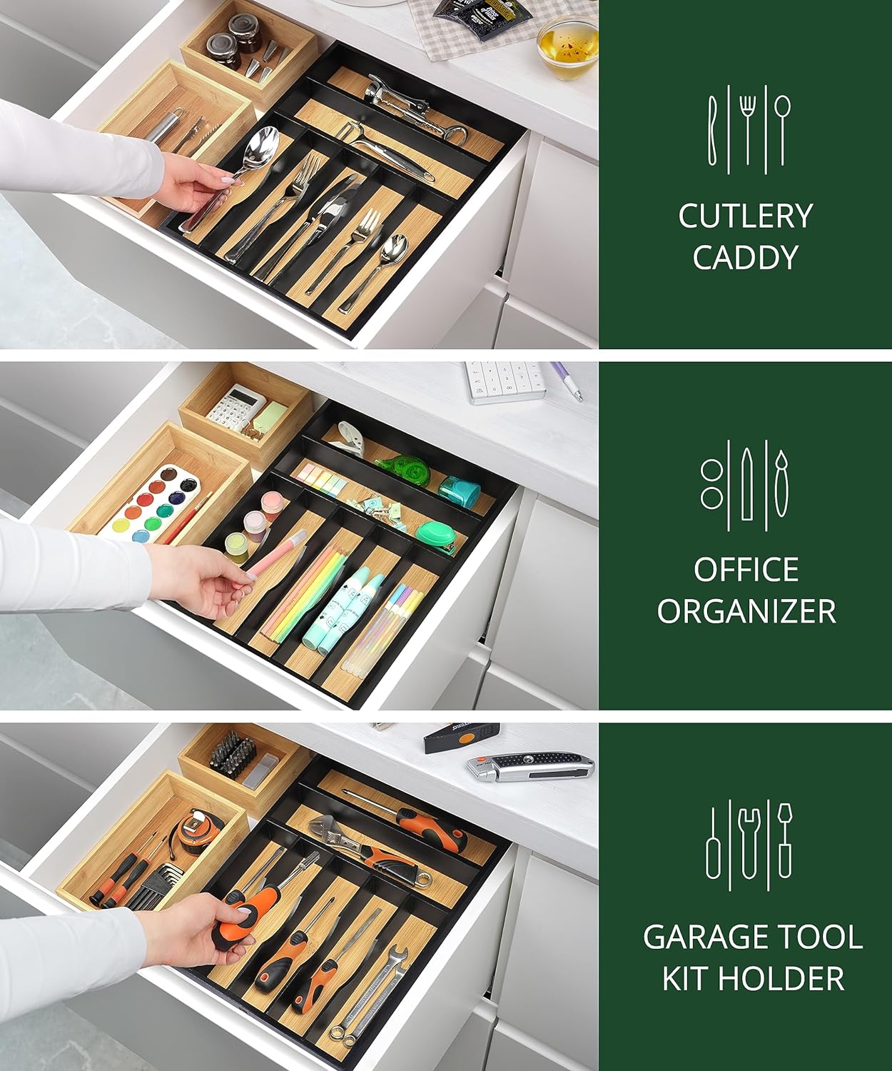 ROYAL CRAFT WOOD RCW-KITDRAW-B-2CLR Drawer-Organizers - View #6