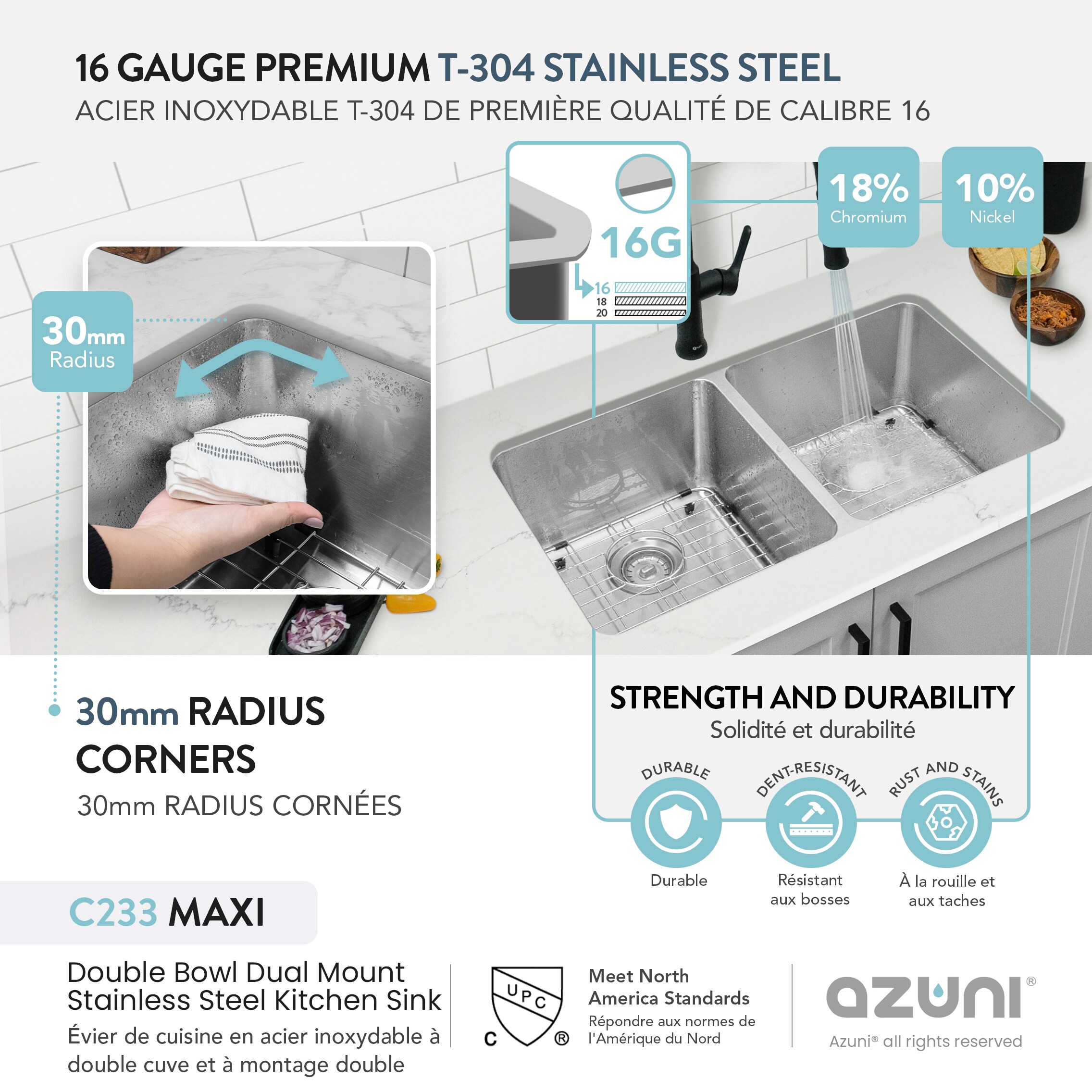 Azuni C233 Kitchen-Sinks - View #4