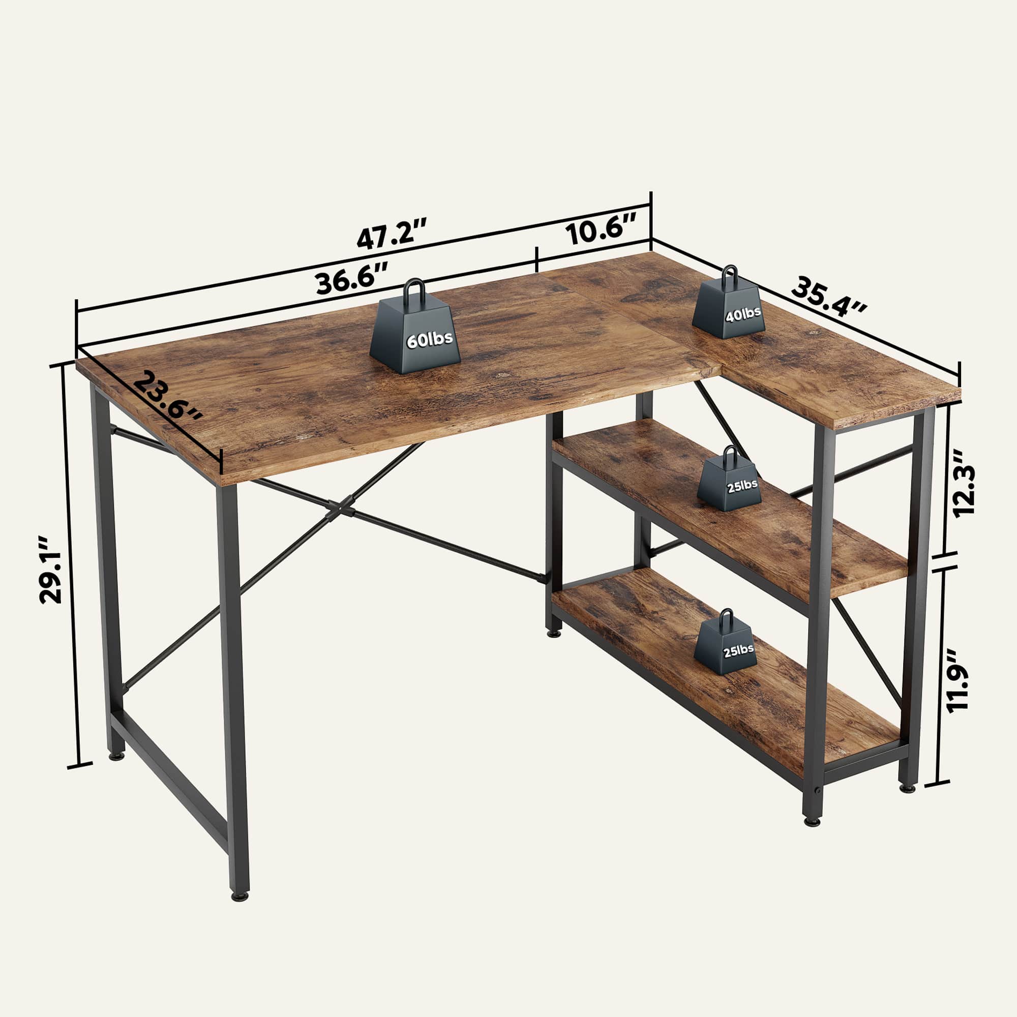 Bestier LOW-1298-D31RST desks - View #4