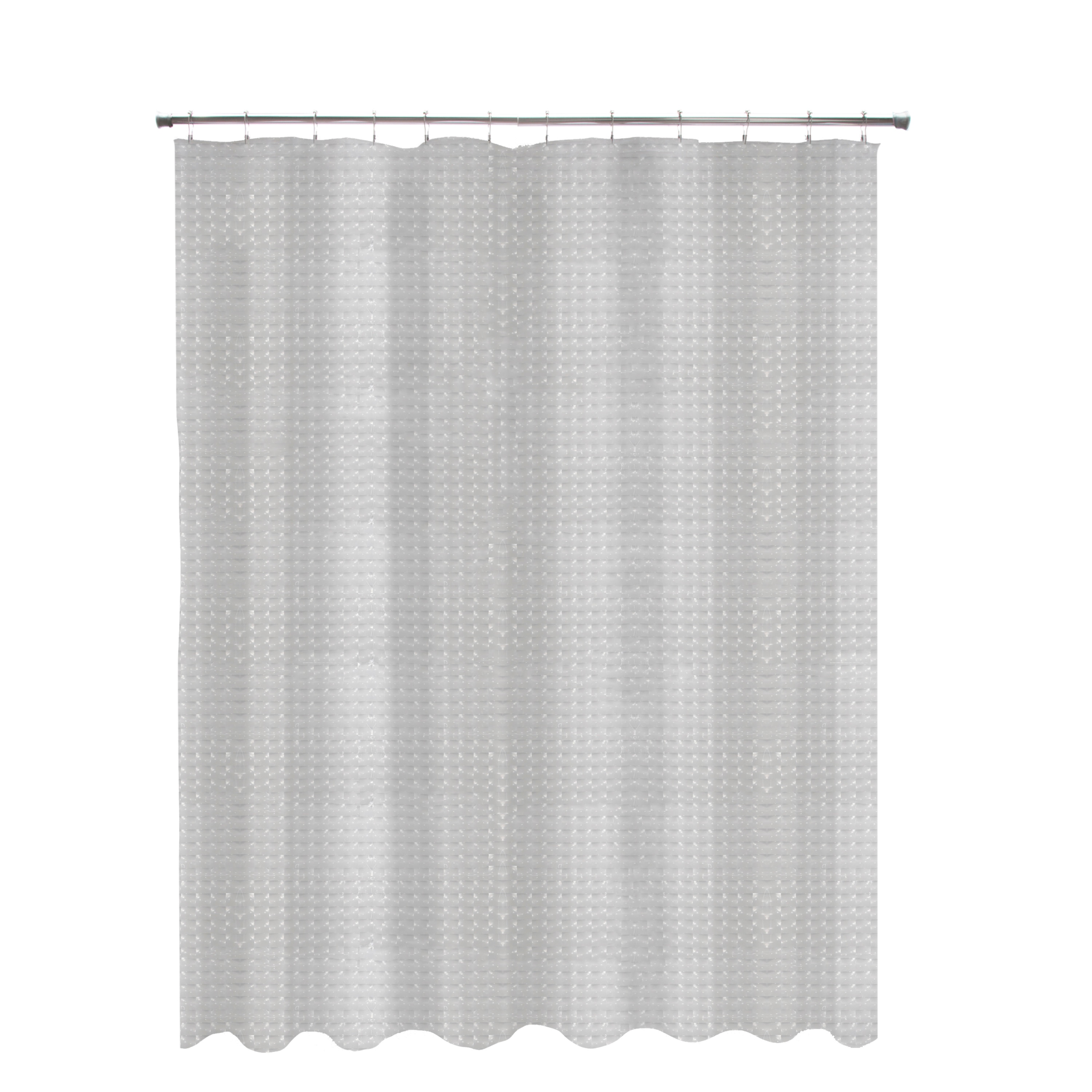 Hookless 70-in W x 54-in L Frost Solid Mildew Resistant Eva/Peva Shower  Liner in the Shower Curtains & Liners department at