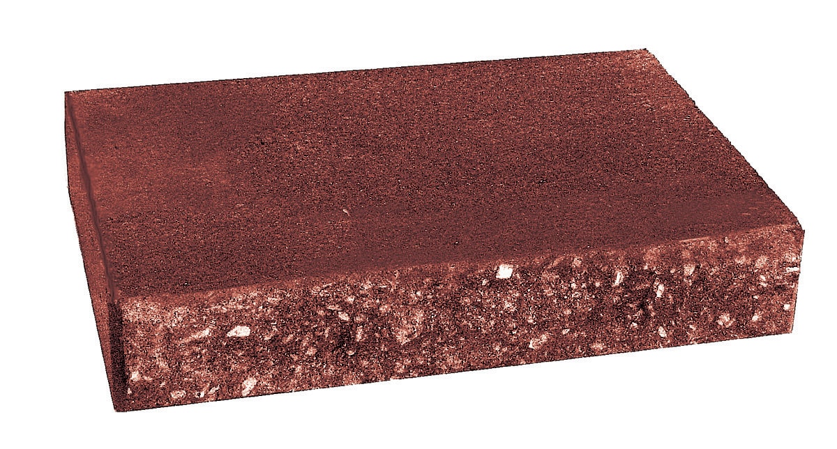 Country Stone 43-30 2-in H x 12-in L x 12-in D Red/Black Concrete Retaining Wall Cap