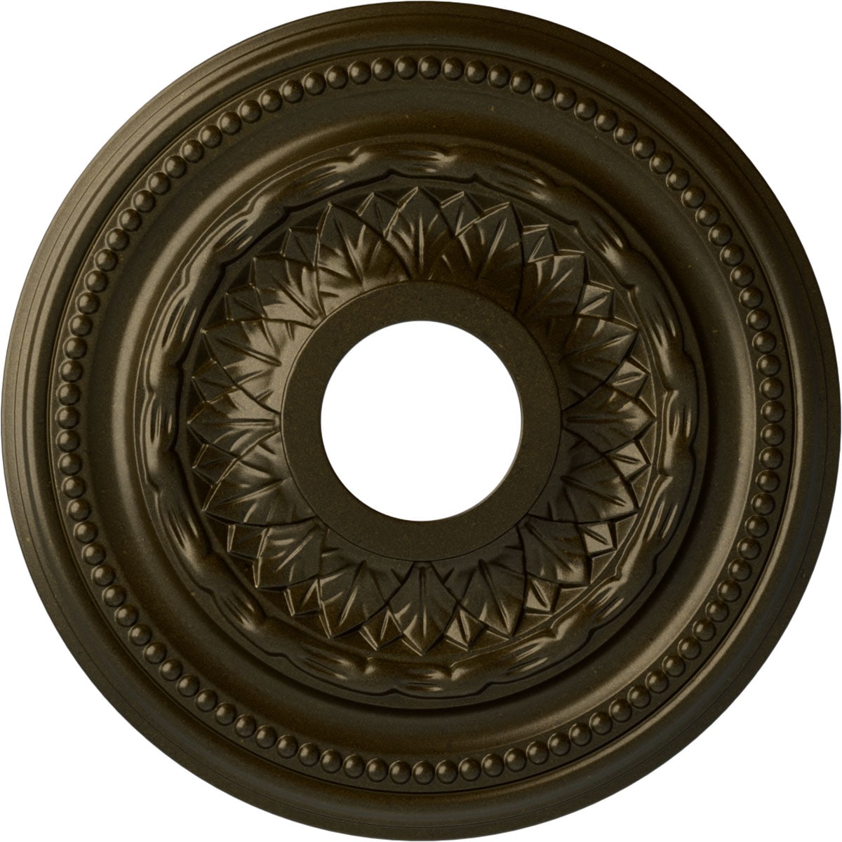 Ekena Millwork CM15GAGGS Galway 15.75-in W x 15.75-in L Painted Green Gold Polyurethane Whole Ceiling Medallion