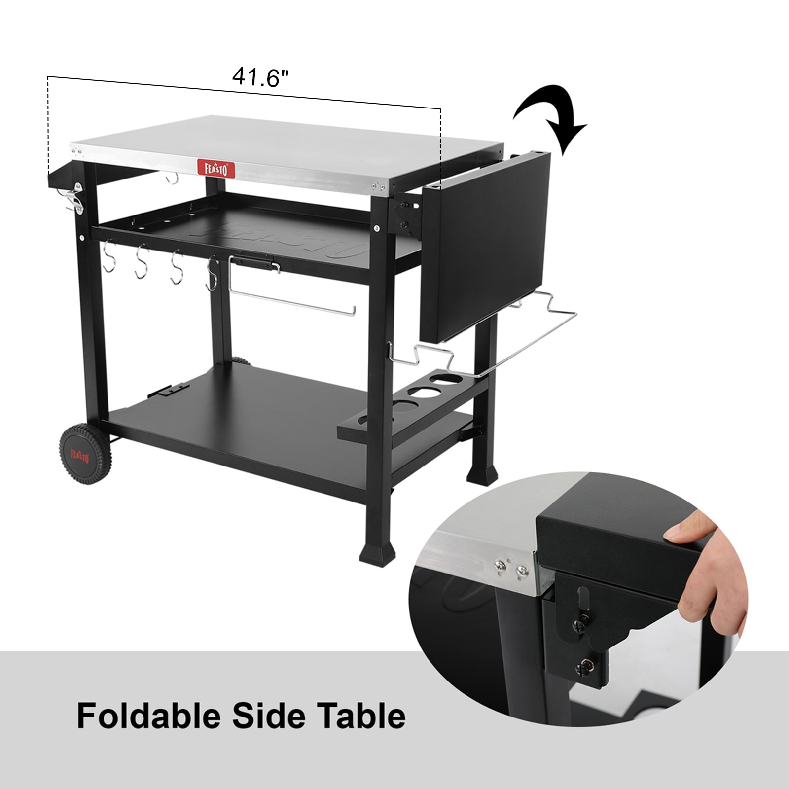 Feasto 845001L Grill-Carts-Grill-Stands - View #8