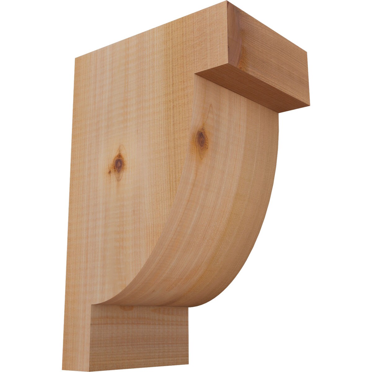 Ekena Millwork COR06X08X12ALP00SWR 5-1/2-in x 8-in x 12-in Alpine Unfinished Western red cedar Wood Paintable/Stainable Corbel