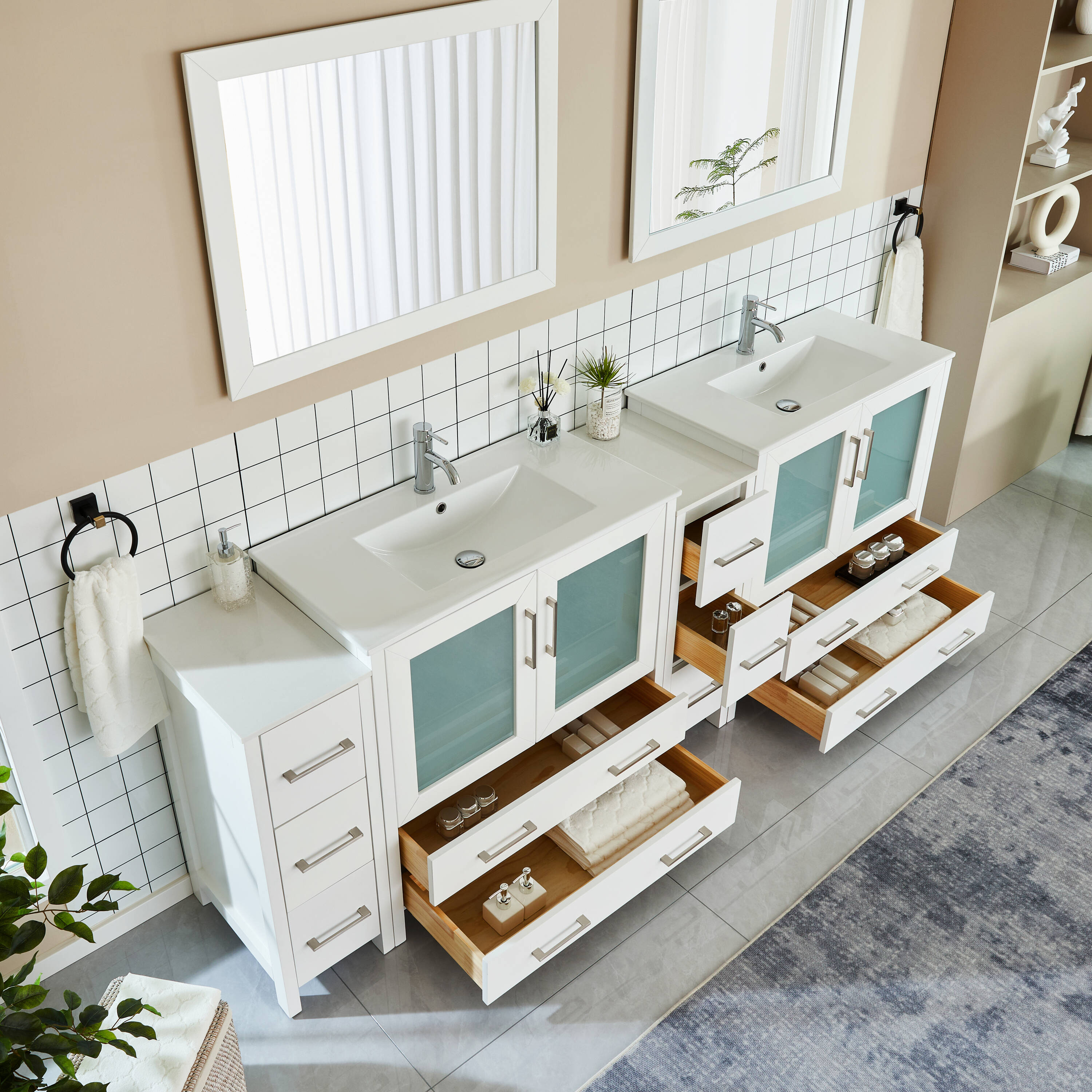 Vanity Art VA3036-96W Bath-Vanity-Combo - View #10
