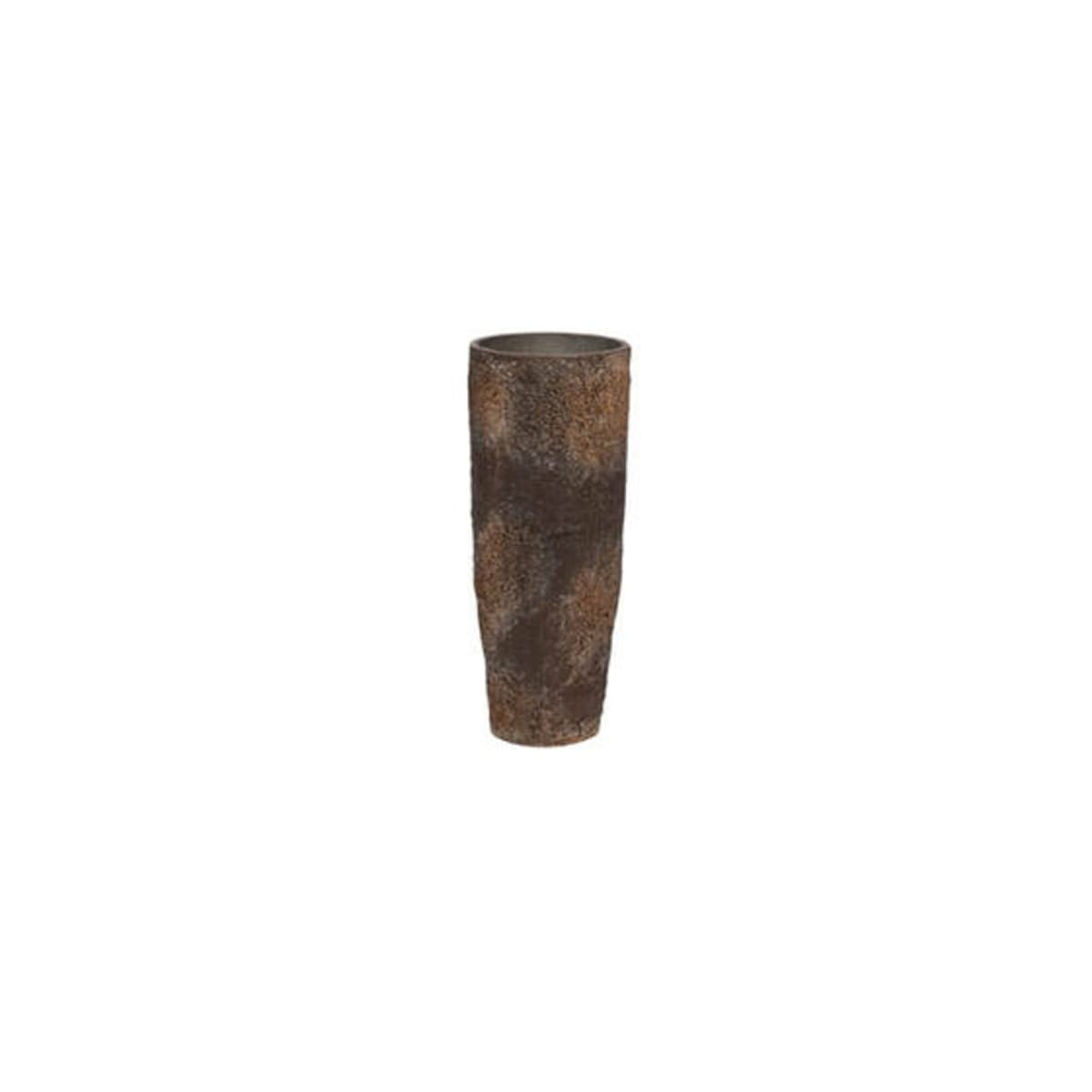 Pottery Pots R1043-97-19 Round 15.75-in W Extra Large Brown Stone Indoor/Outdoor Planter with Drainage Holes