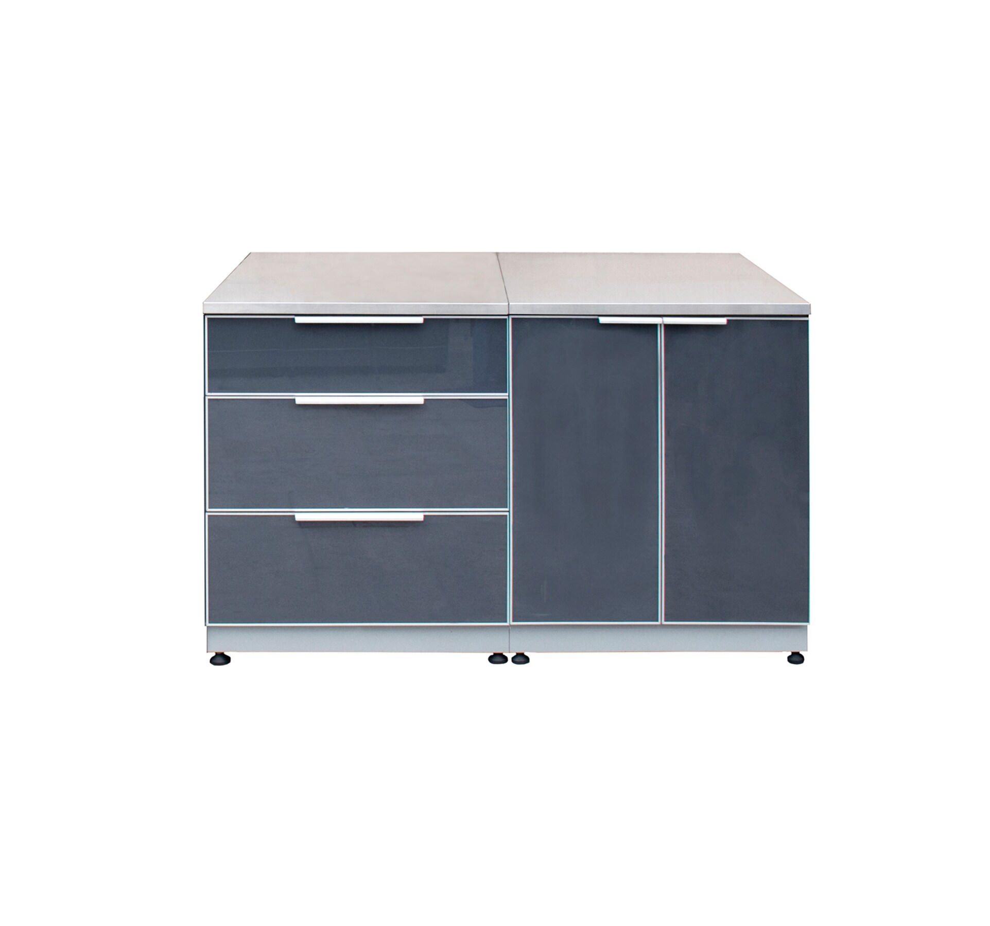Blue Sky Outdoor Living OKCDR3-D2-36T 2 -Piece 60-in W x 36-in D x 37.25-in H Modular Outdoor Kitchen Cabinet