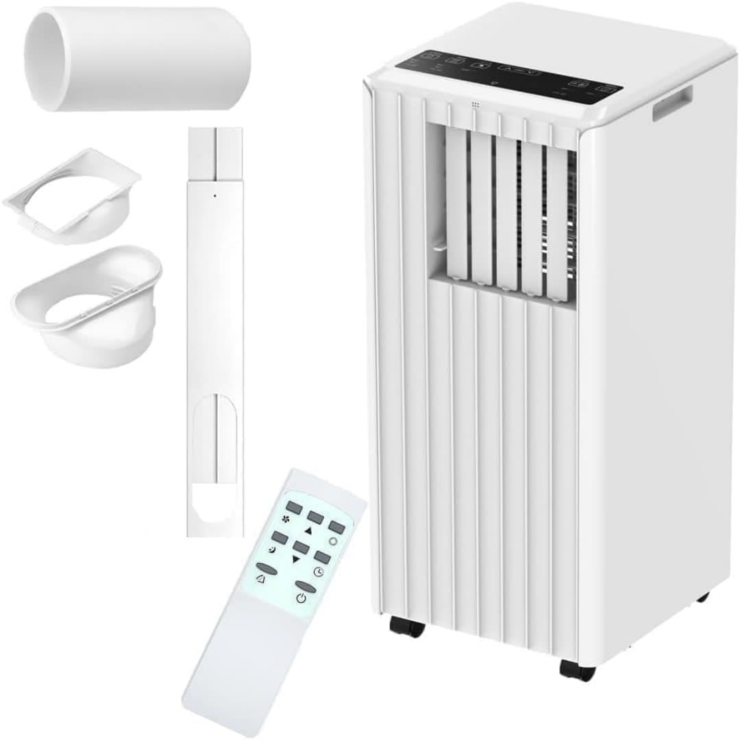 Qeetex LXLS-PHO-0XHWW41K 8000 BTU Portable Air Conditioner 3in1 Portable AC Units for Rooms Quiet Sleep Mode50dB 24H Timer Window Kits Included