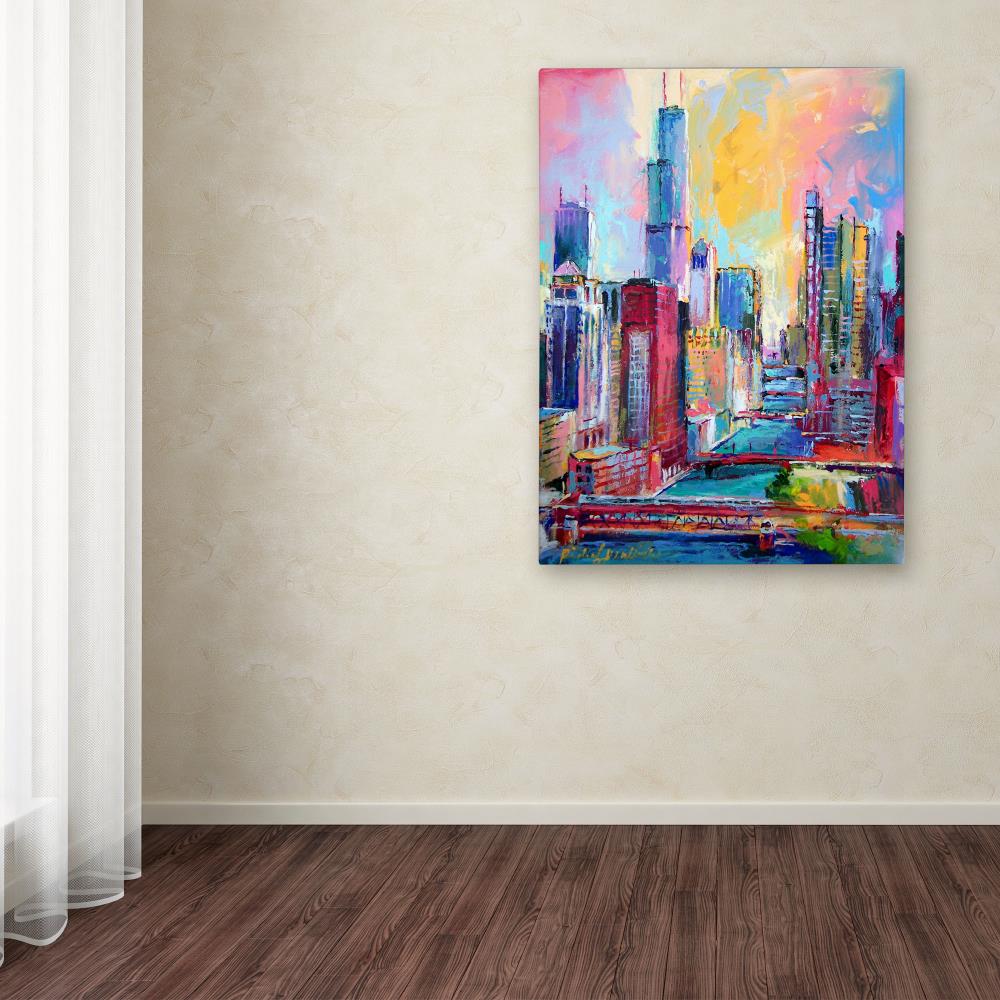 Colorful 19" x 19" Canvas Cityscape Art for Kids' Nursery