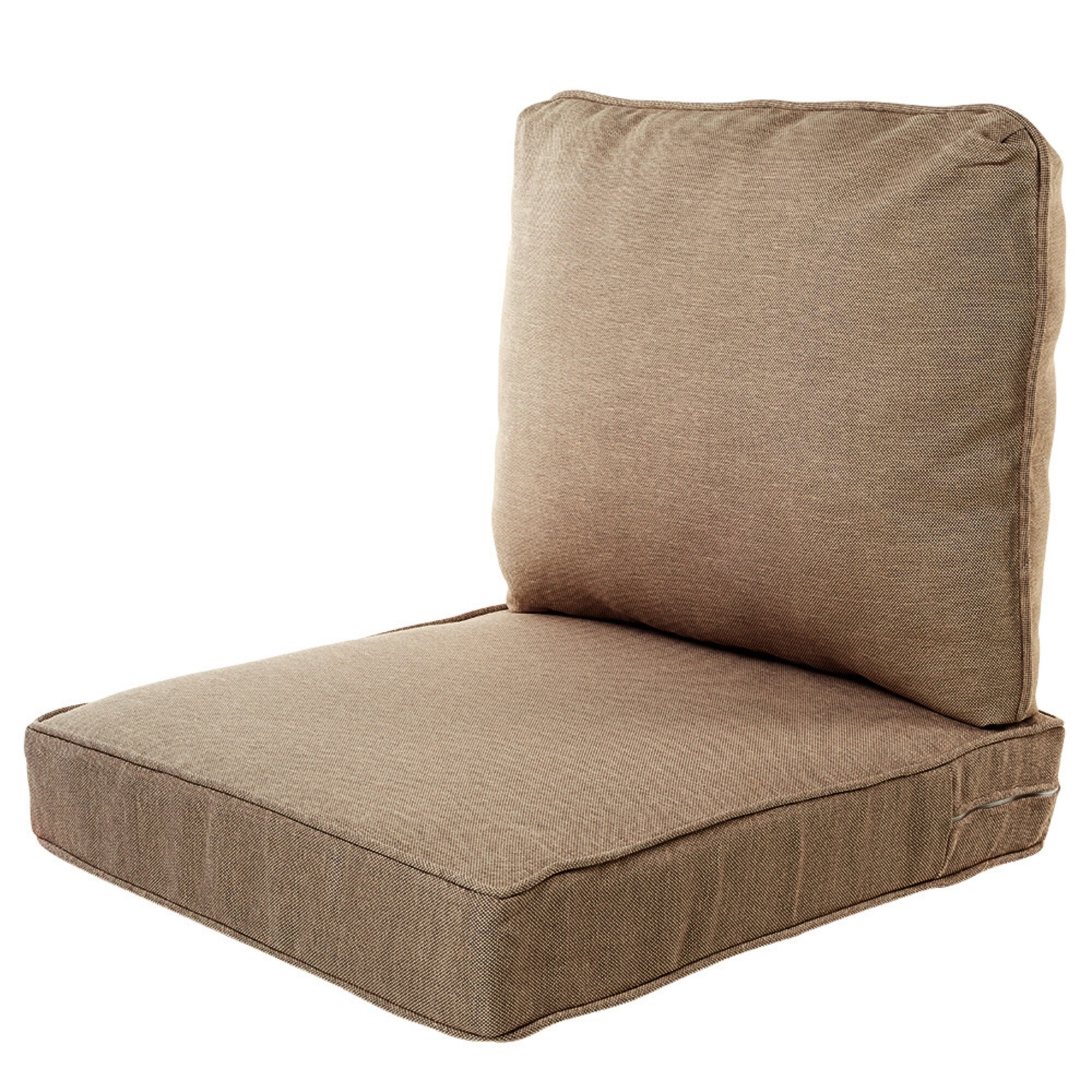 Haven Way 25-in x 22-in 2-Piece Khaki Deep Seat Patio Chair Cushion at ...