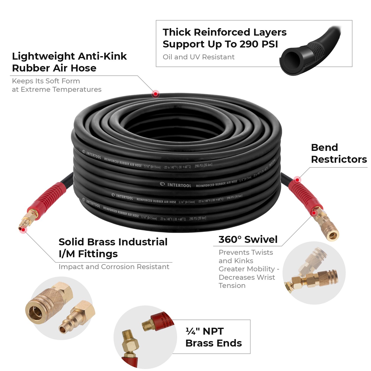 INTERTOOL PT08-1733 Air-Tool-Hoses - View #2