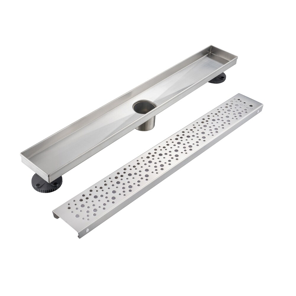 ELEGANTE DRAIN COLLECTION 24 In Raindrop Hole Pattern Stainless Steel   64287931 