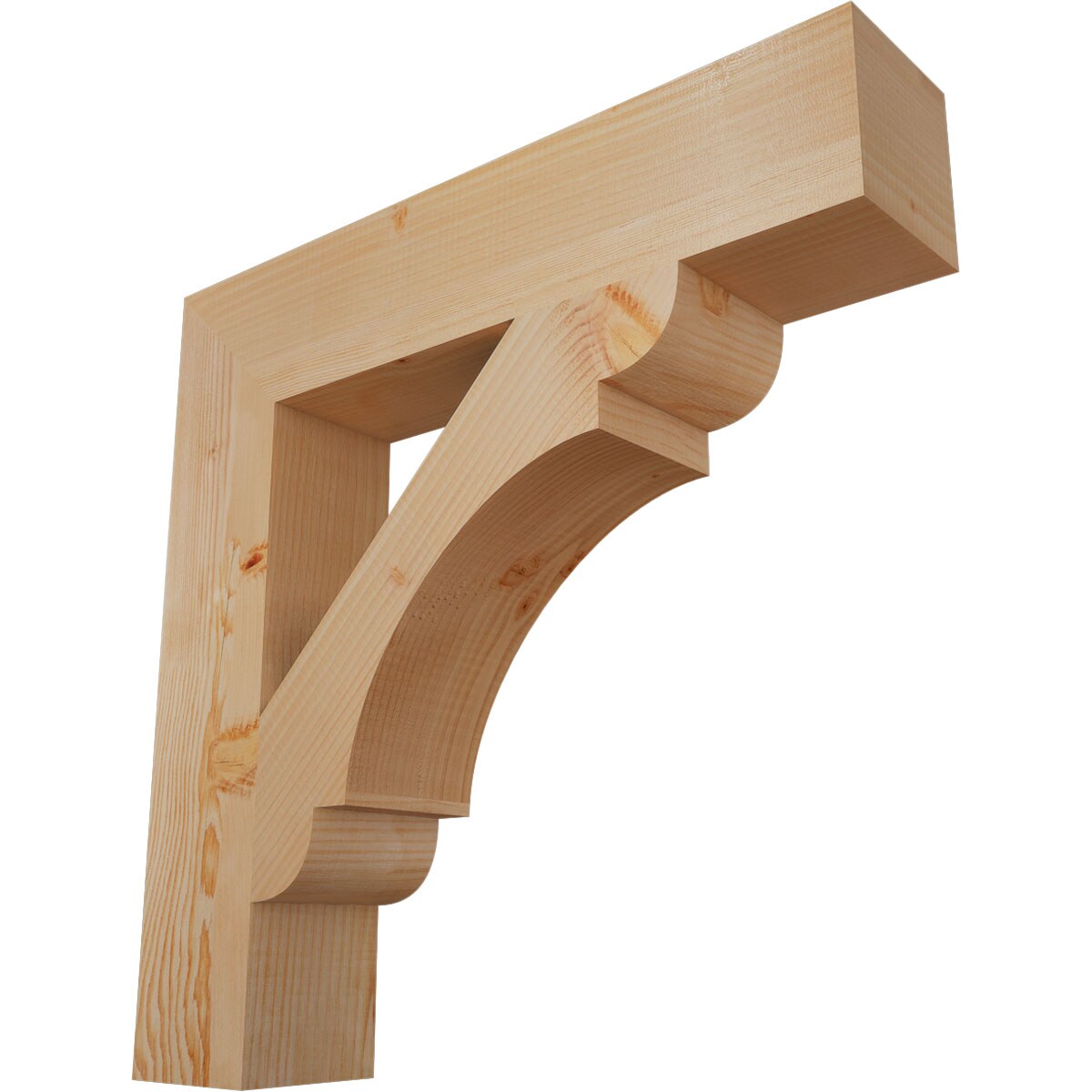 Ekena Millwork BKT06X30X30OLY05SDF Olympic block smooth 5-1/2-in x 30-in x 30-in Douglas fir Brown Wood Standard bracket